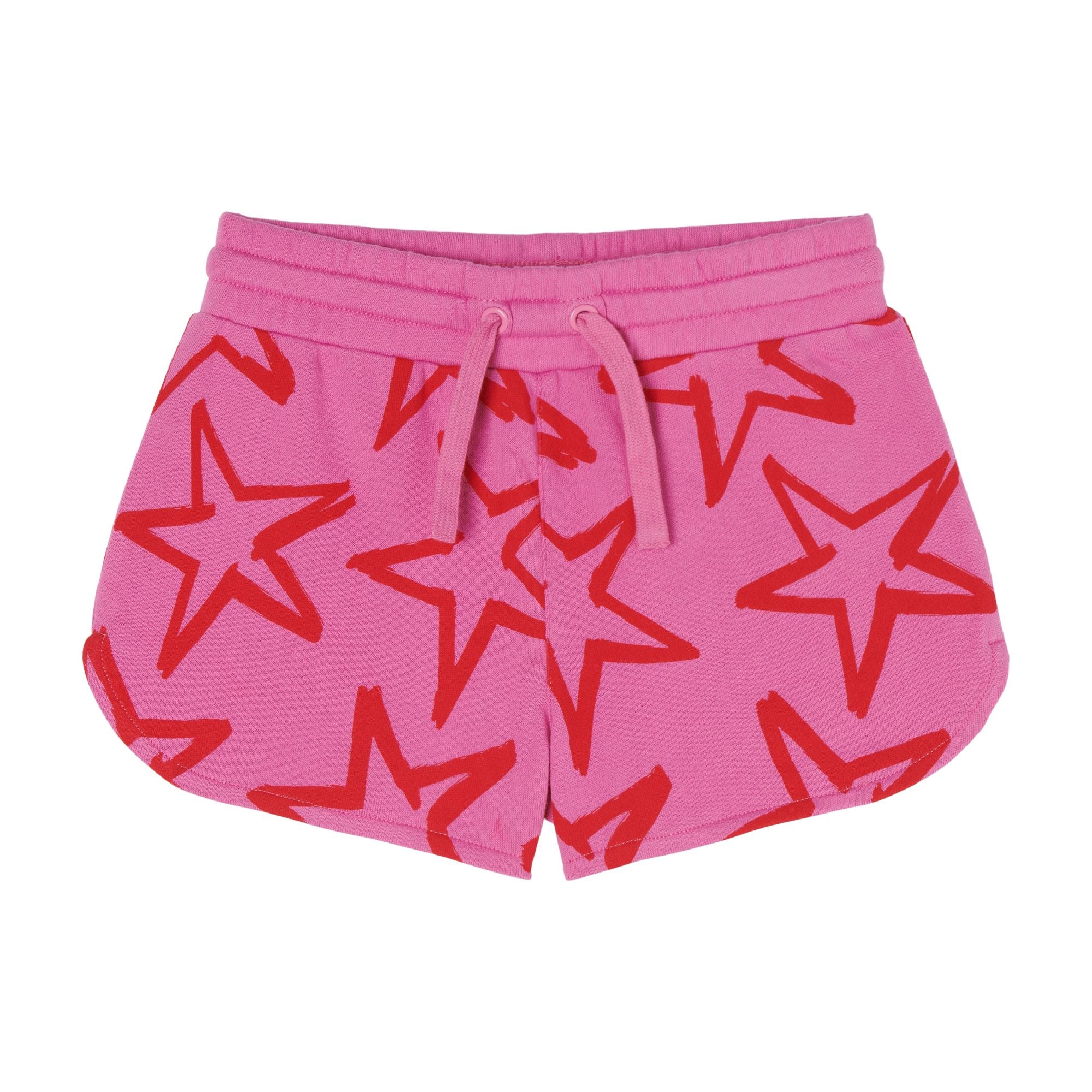 Girls Pink Stars Cotton Short