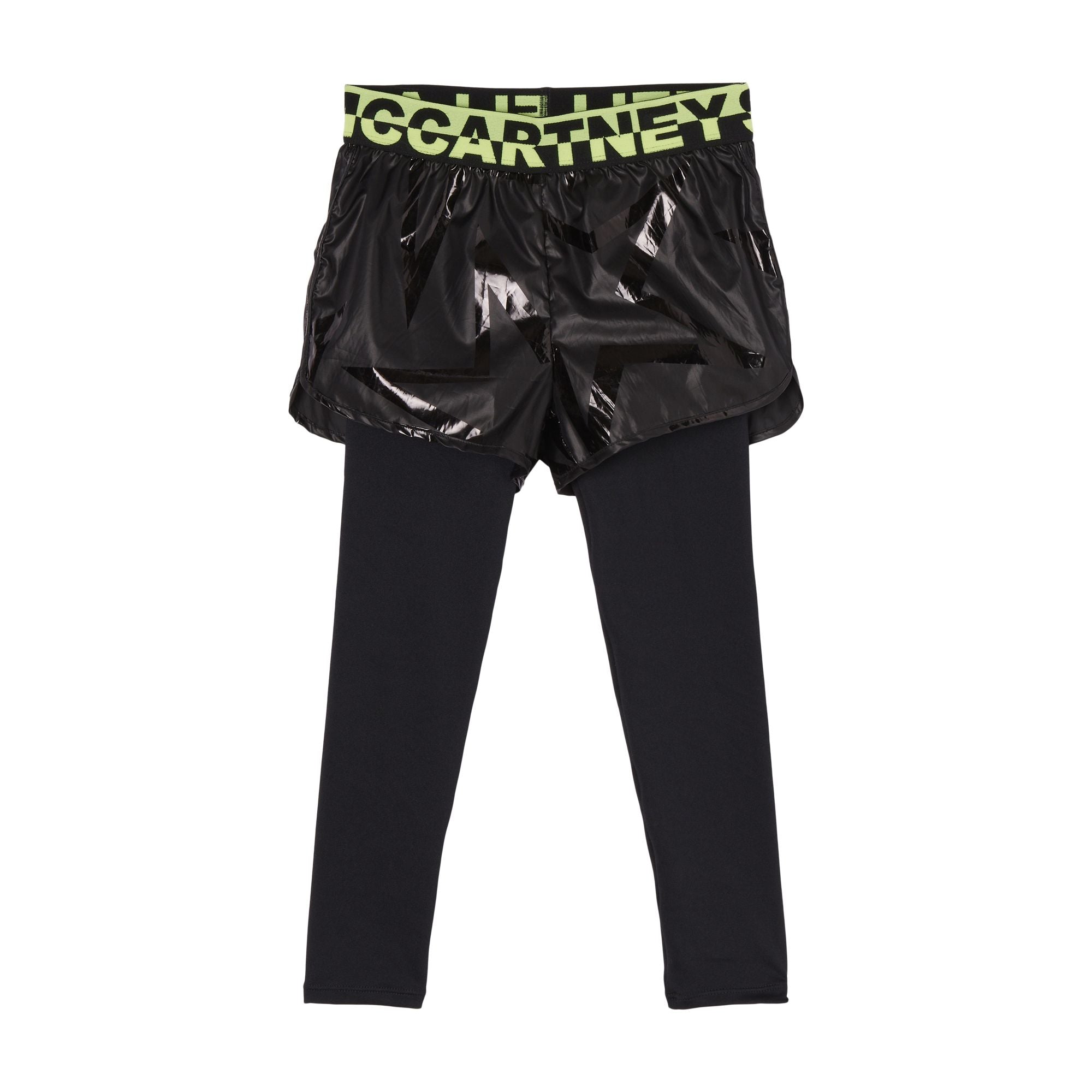 Girls Black Logo Leggings