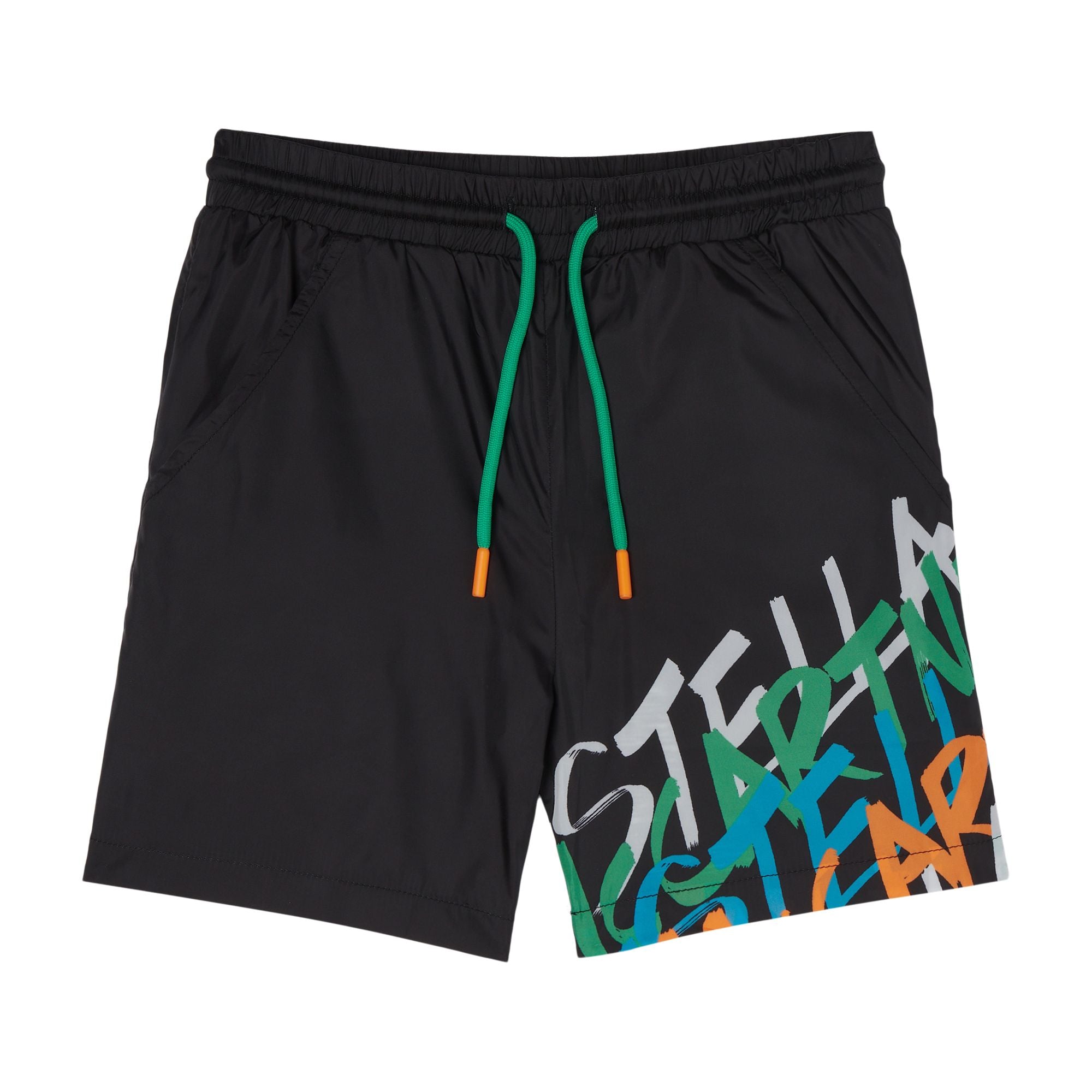 Boys & Girls Black Logo Shorts