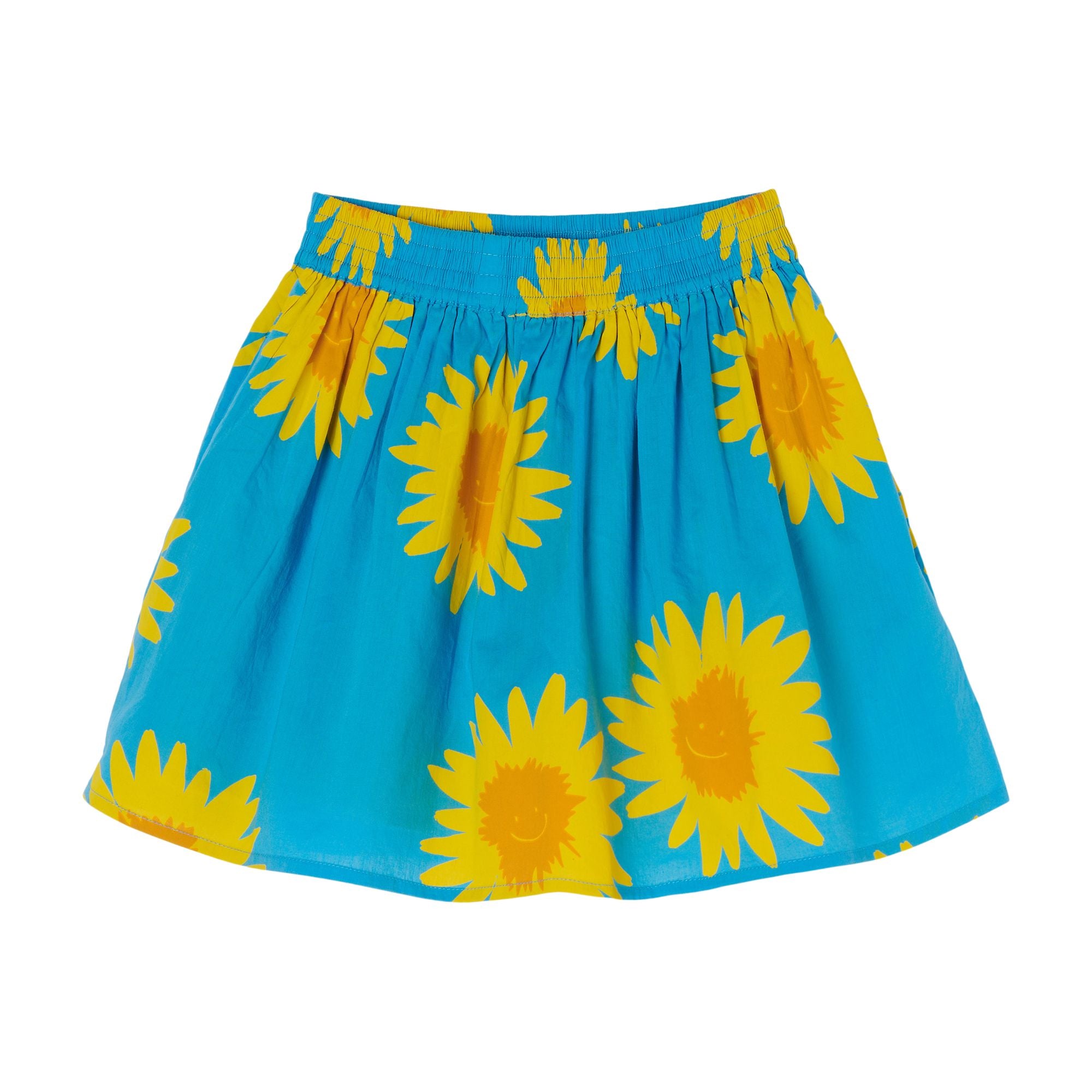 Girls Blue Flower Skirt