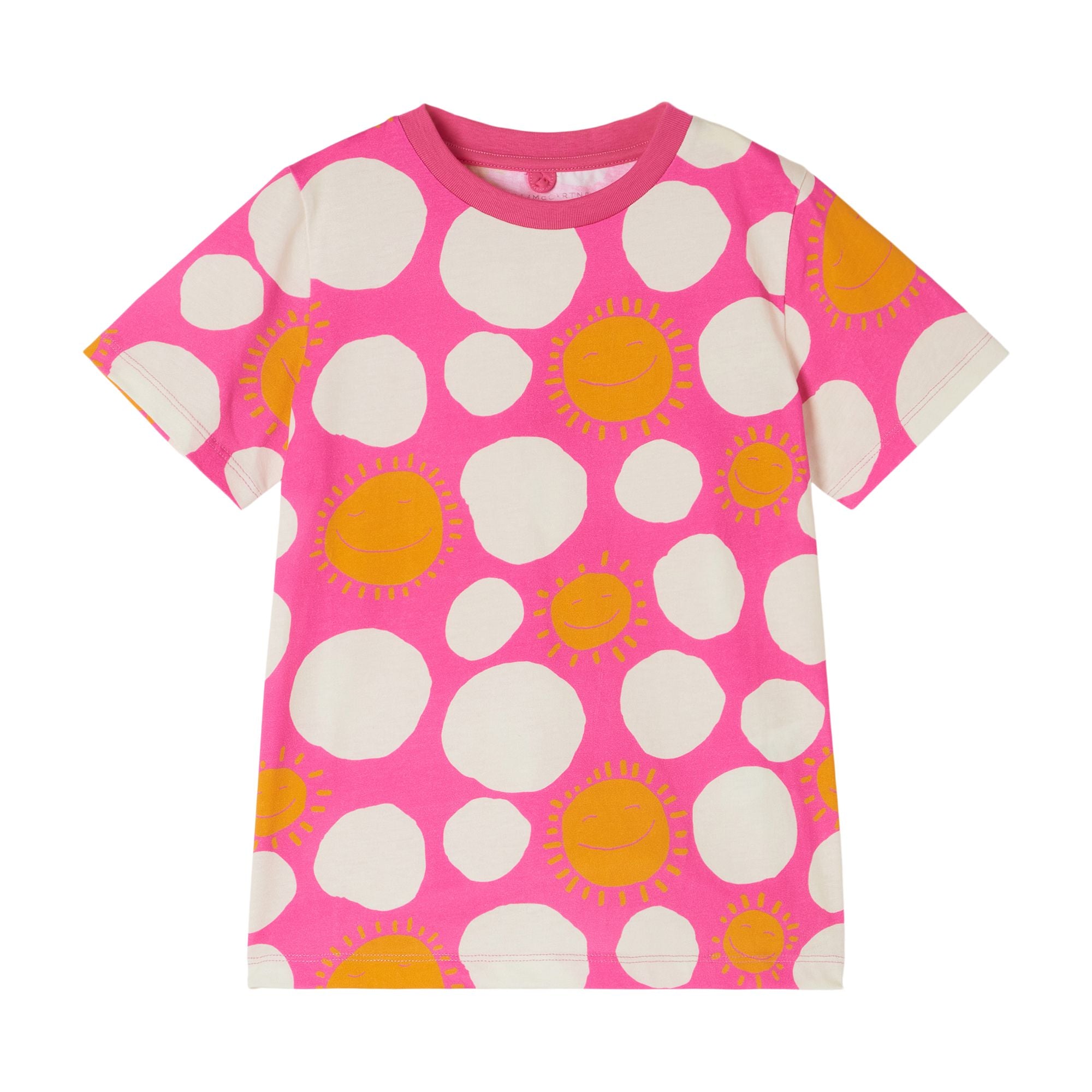 Girls Pink Sun Cotton T-Shirt