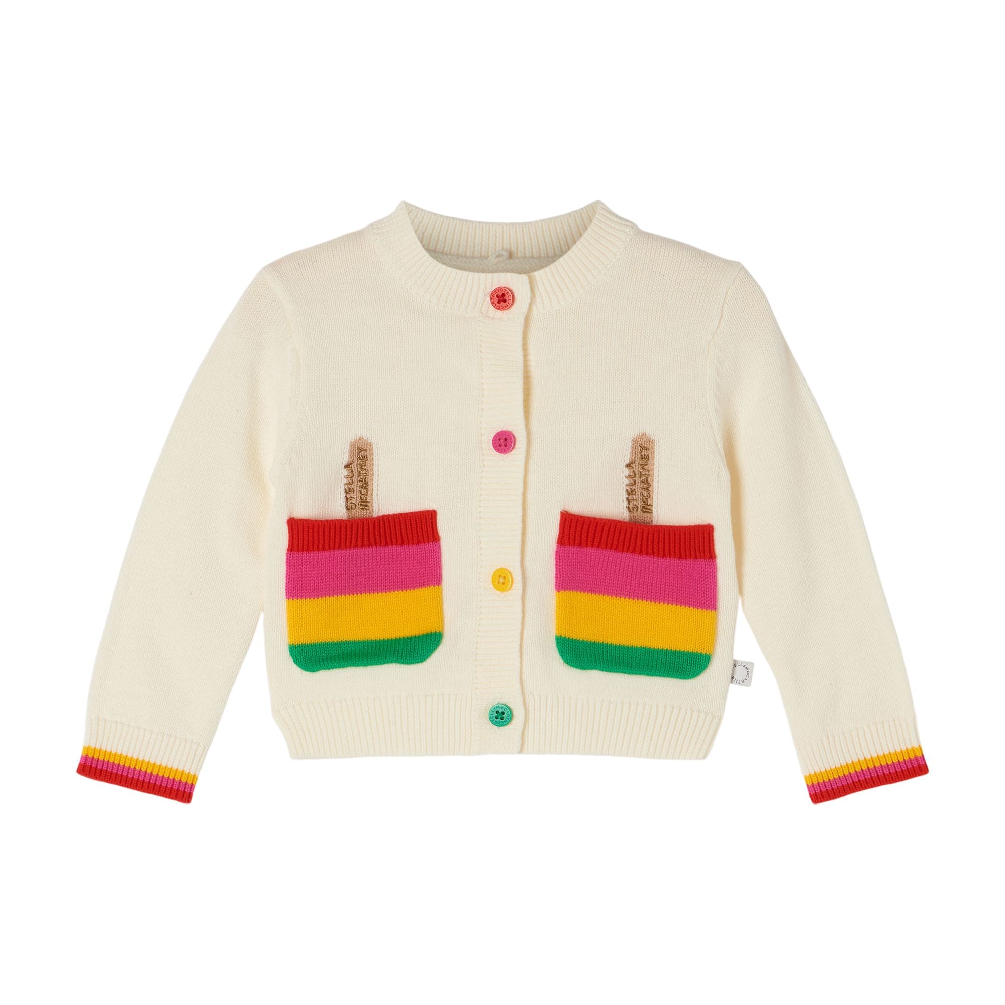 Baby Girls White Ice Cream Cardigan