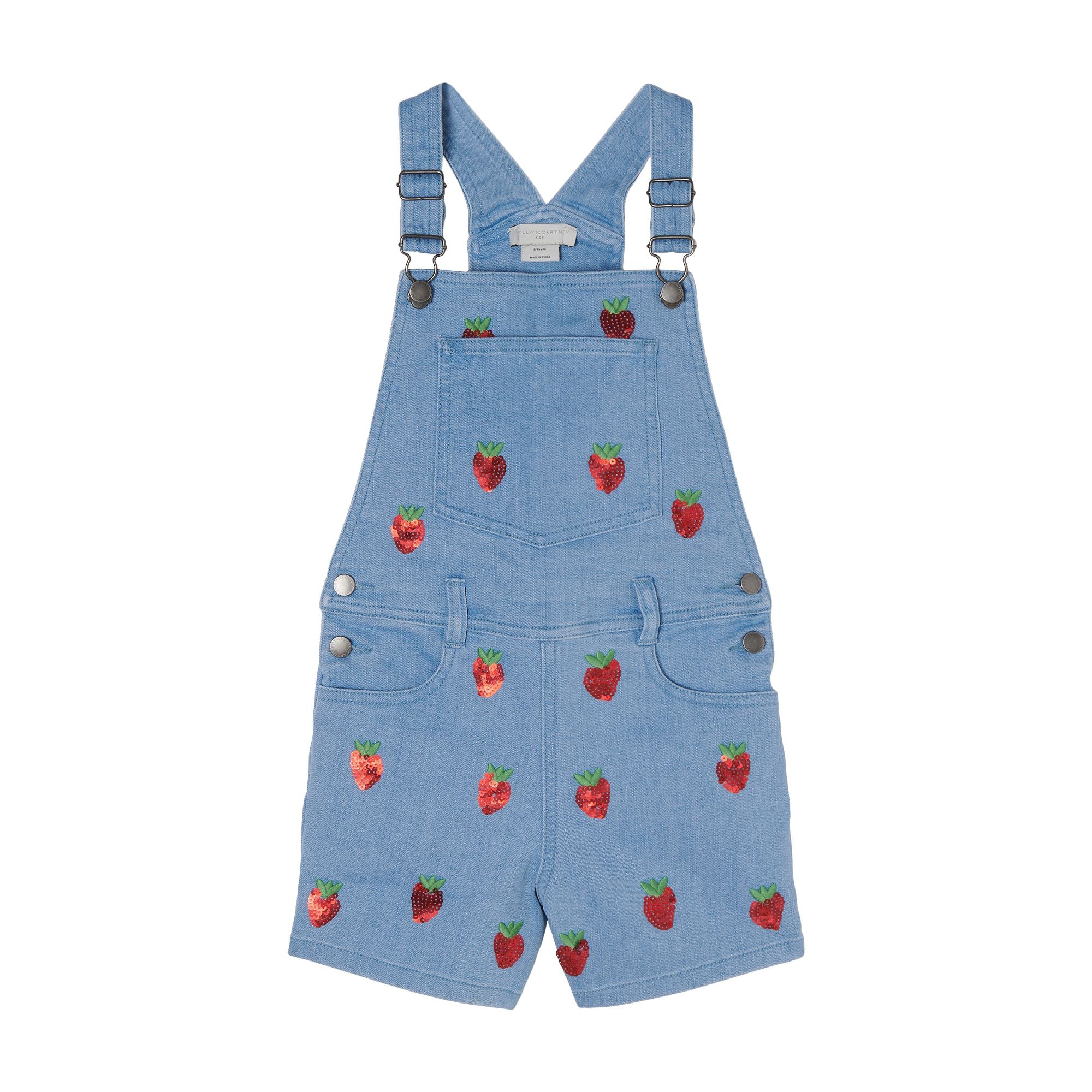 Girls Blue Denim Overalls