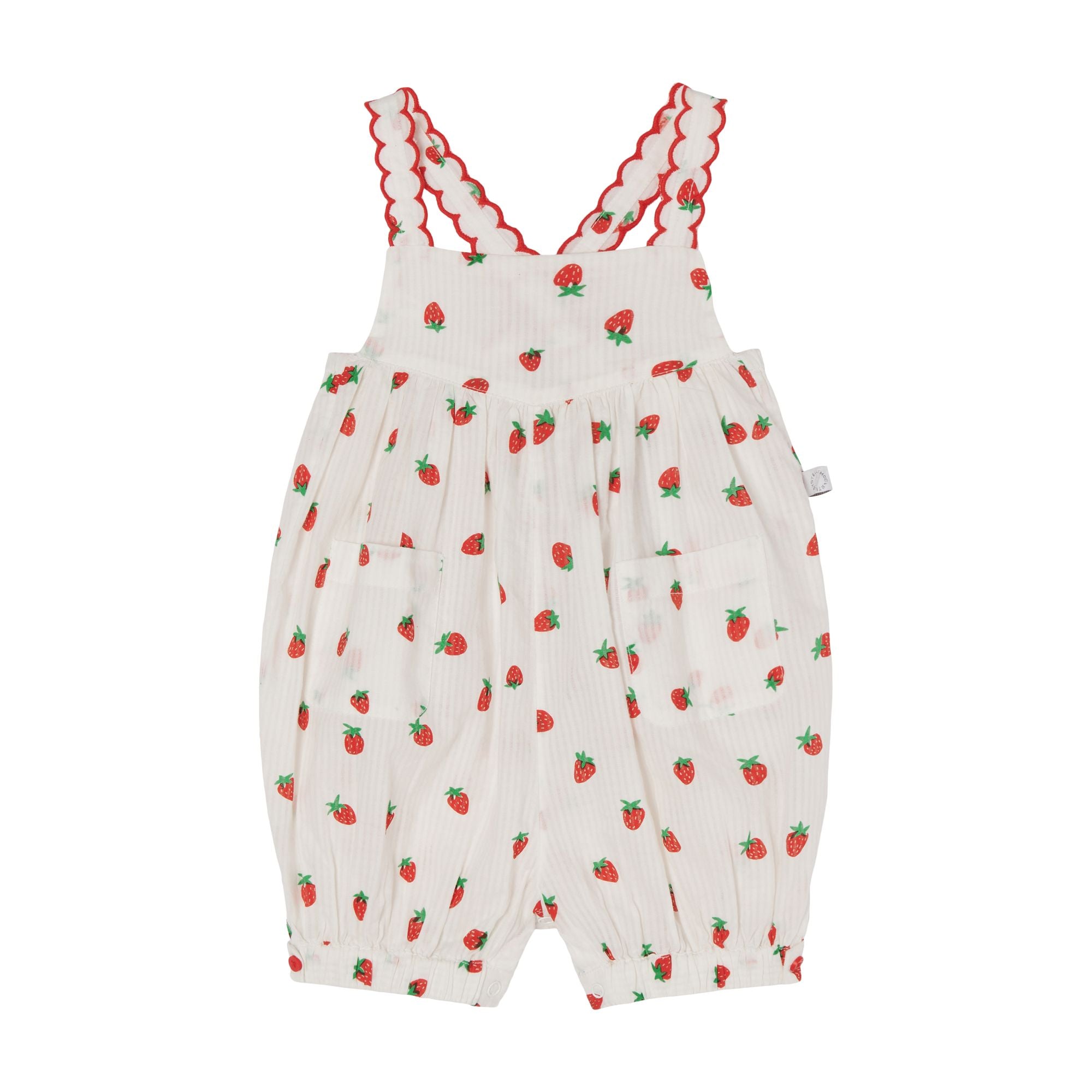 Baby Girls Beige Fruit Rompers