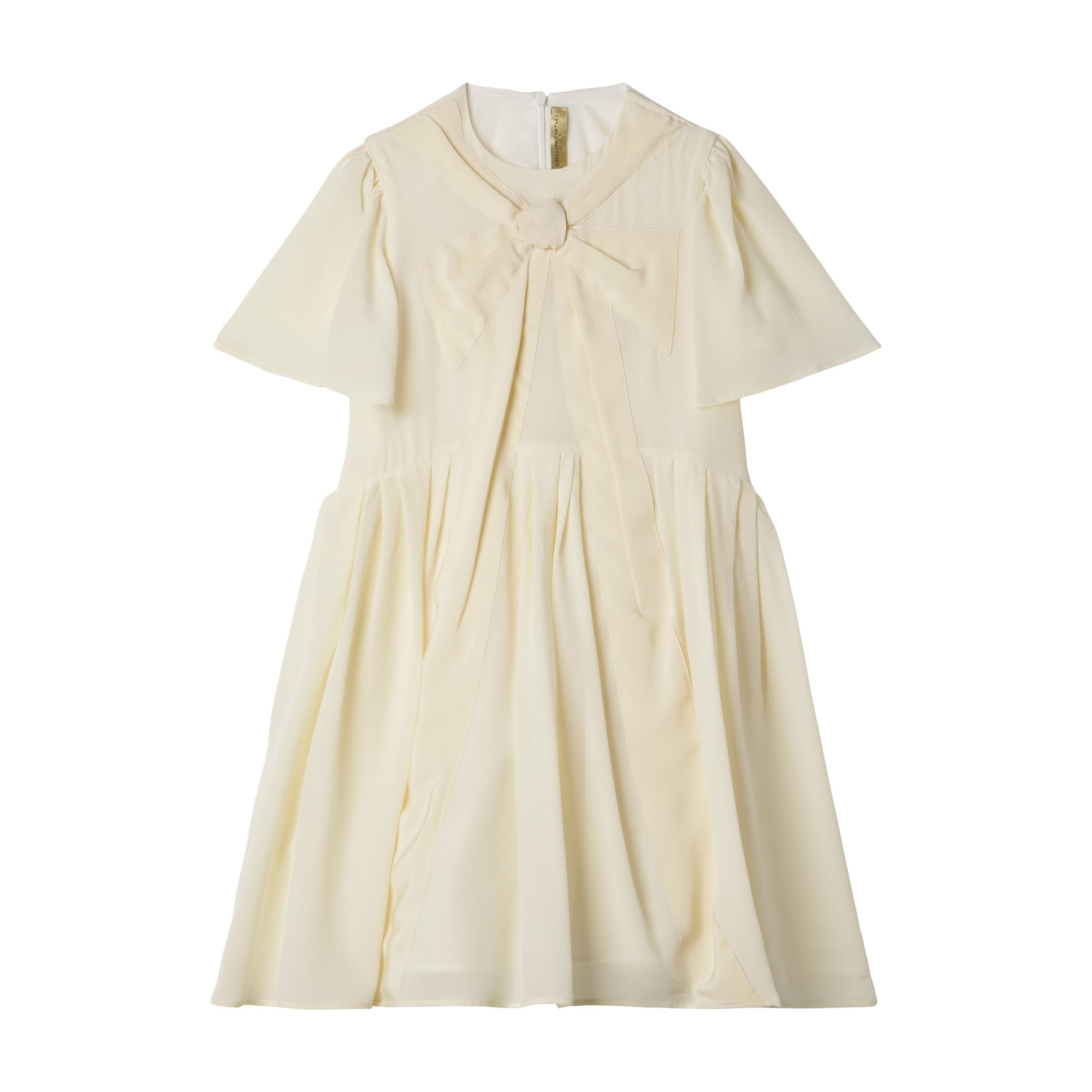 Girls Ivory Silk Dress