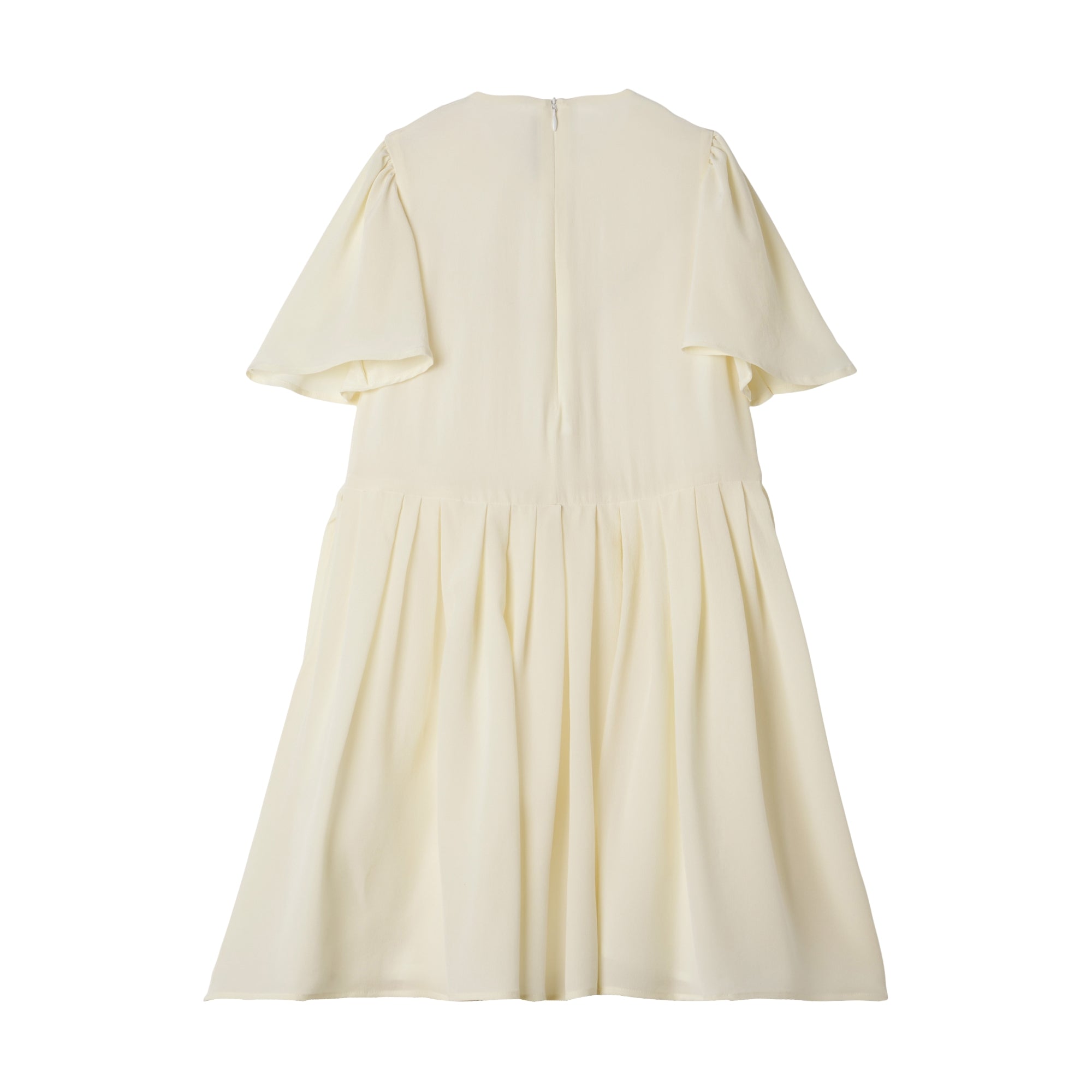 Girls Ivory Silk Dress