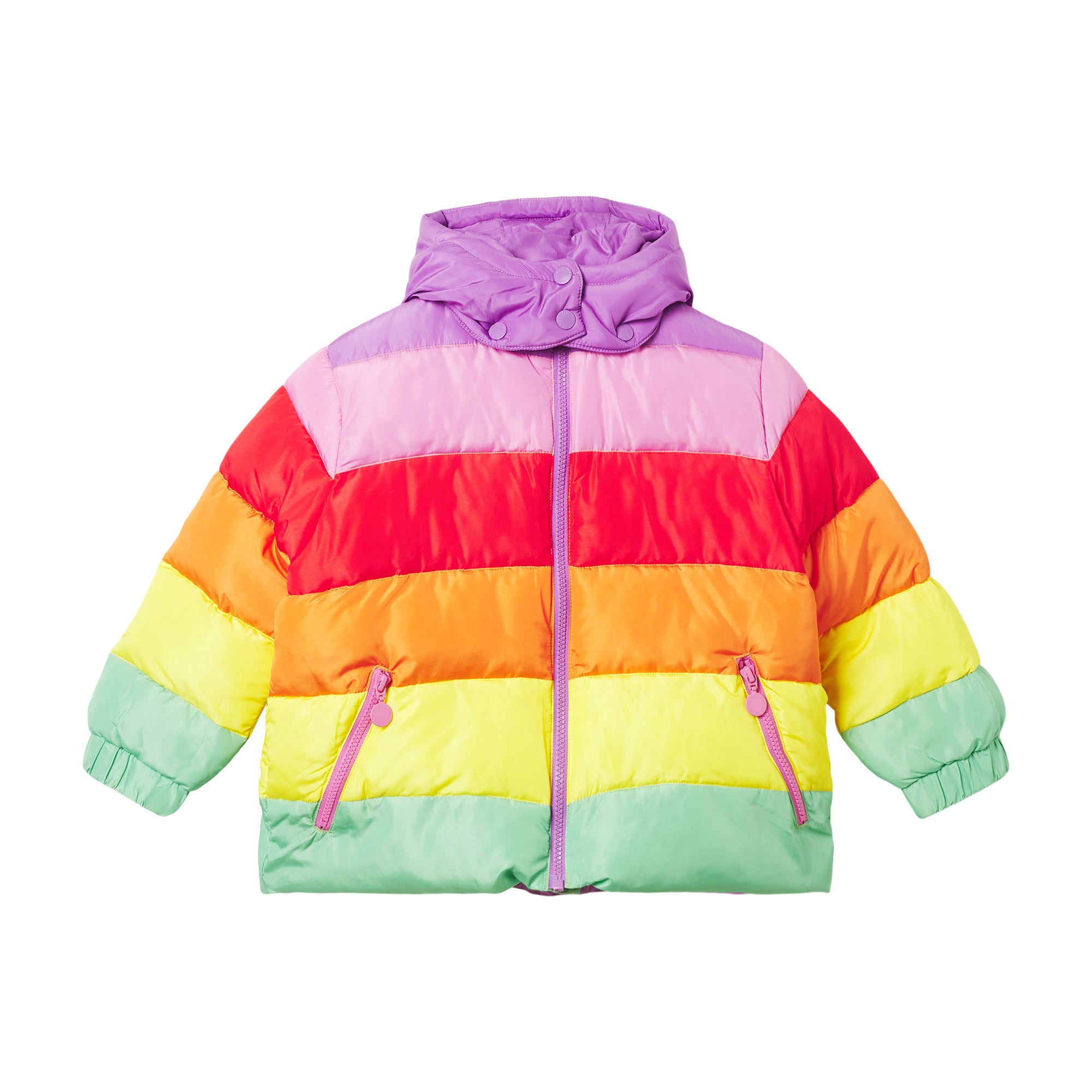 Girls Multicolor Padded Jacket