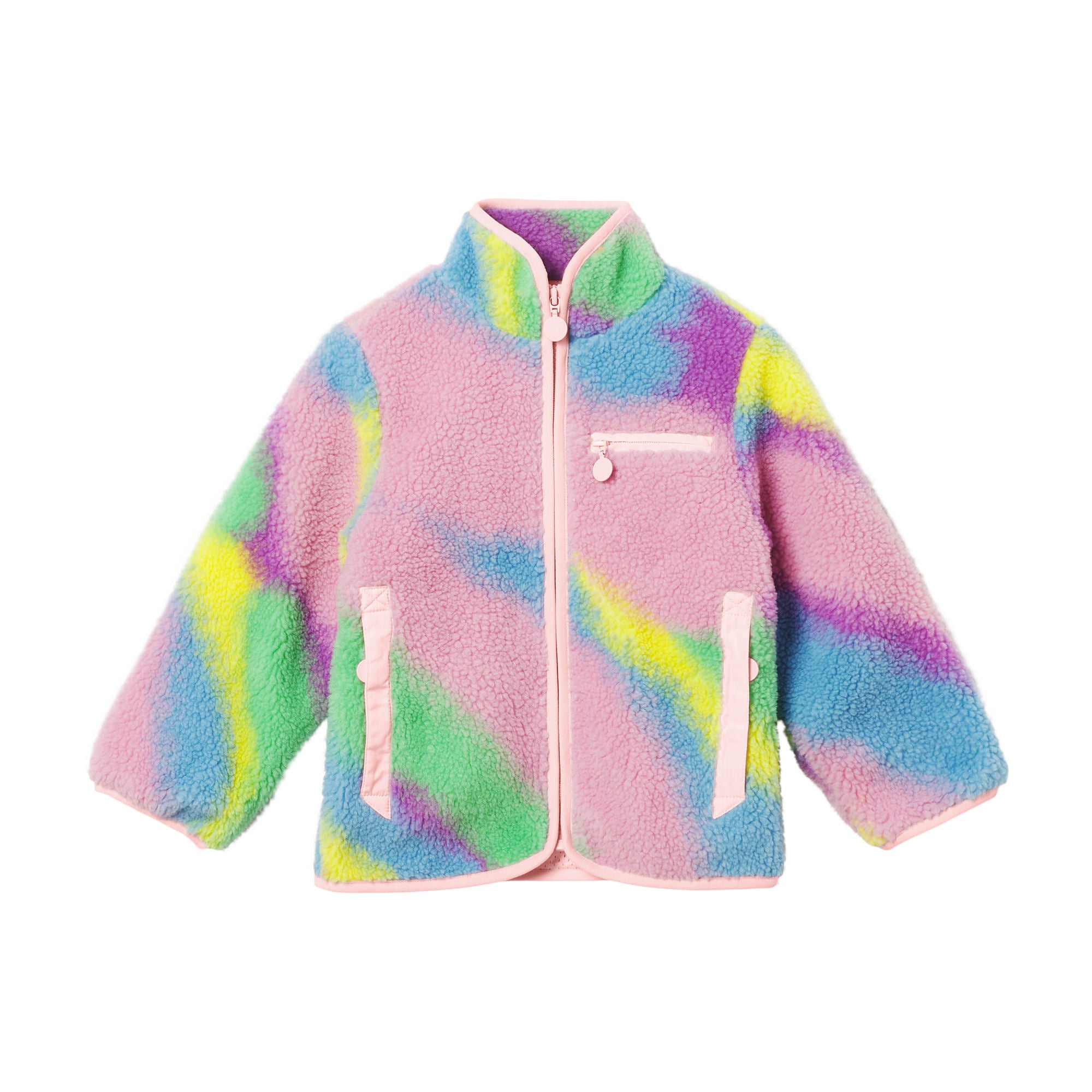 Girls Multicolor Zip-Up Jacket