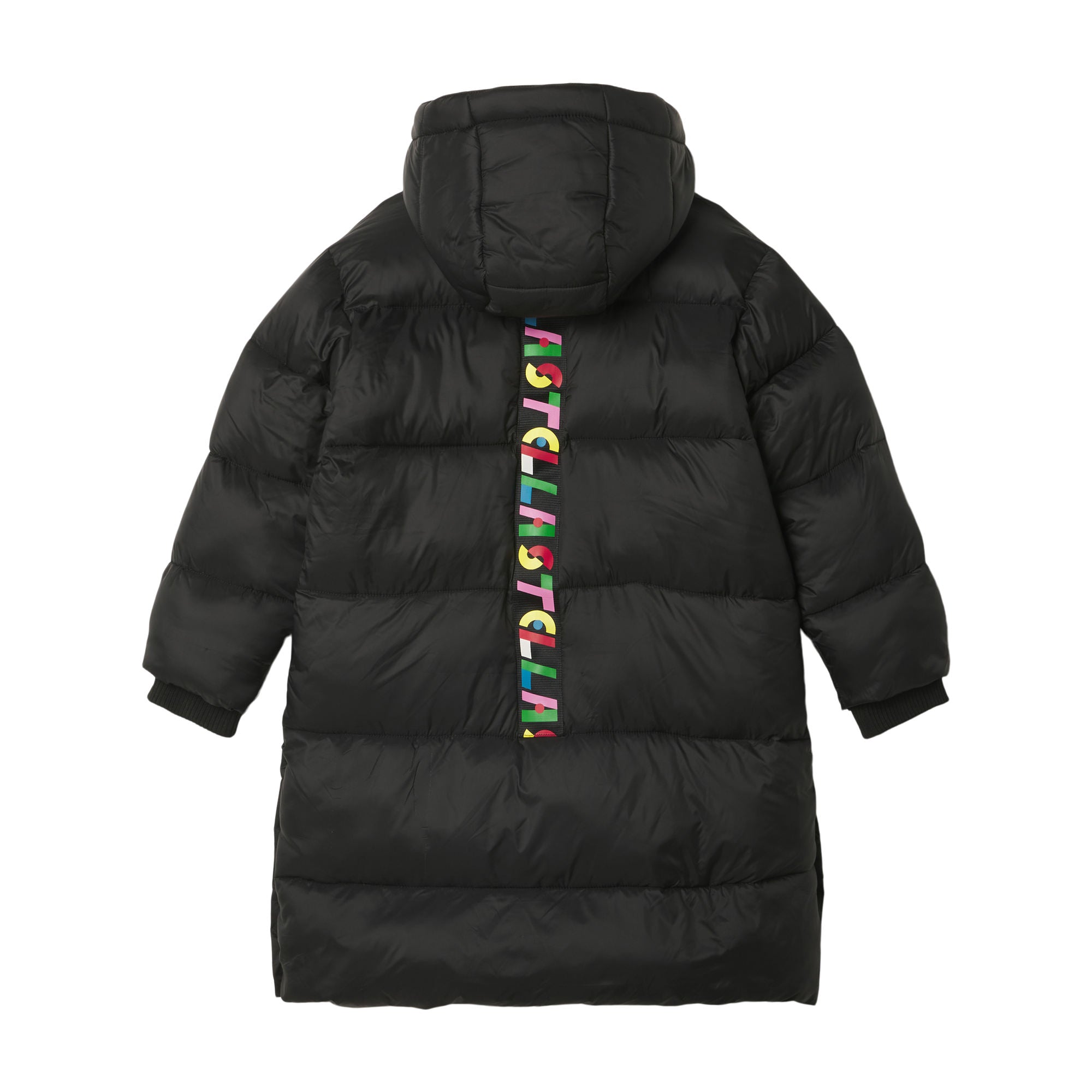 Girls Black Logo Padded Coat