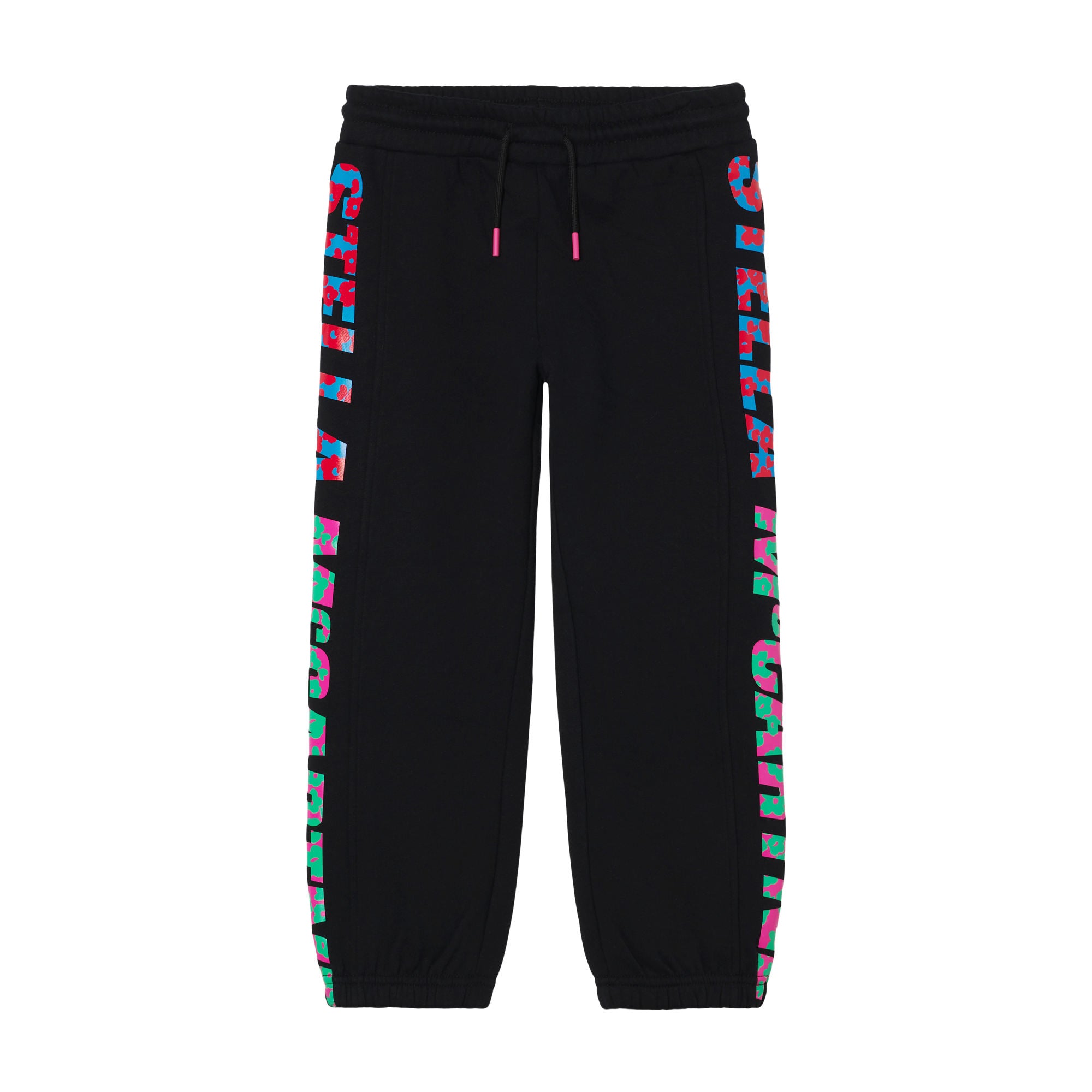 Girls Black Logo Sport Trousers