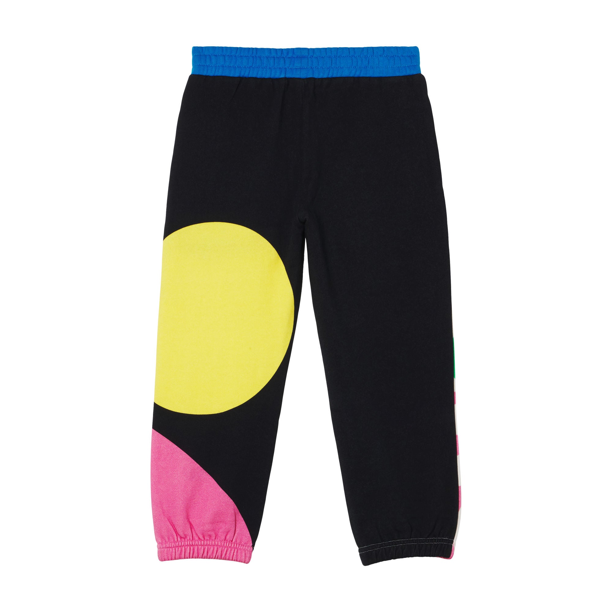 Girls Multicolor Logo Cotton Trousers