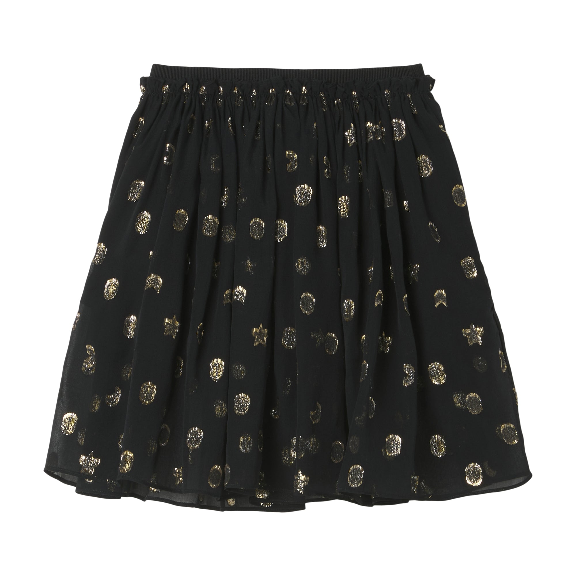 Girls Black Silk Skirt