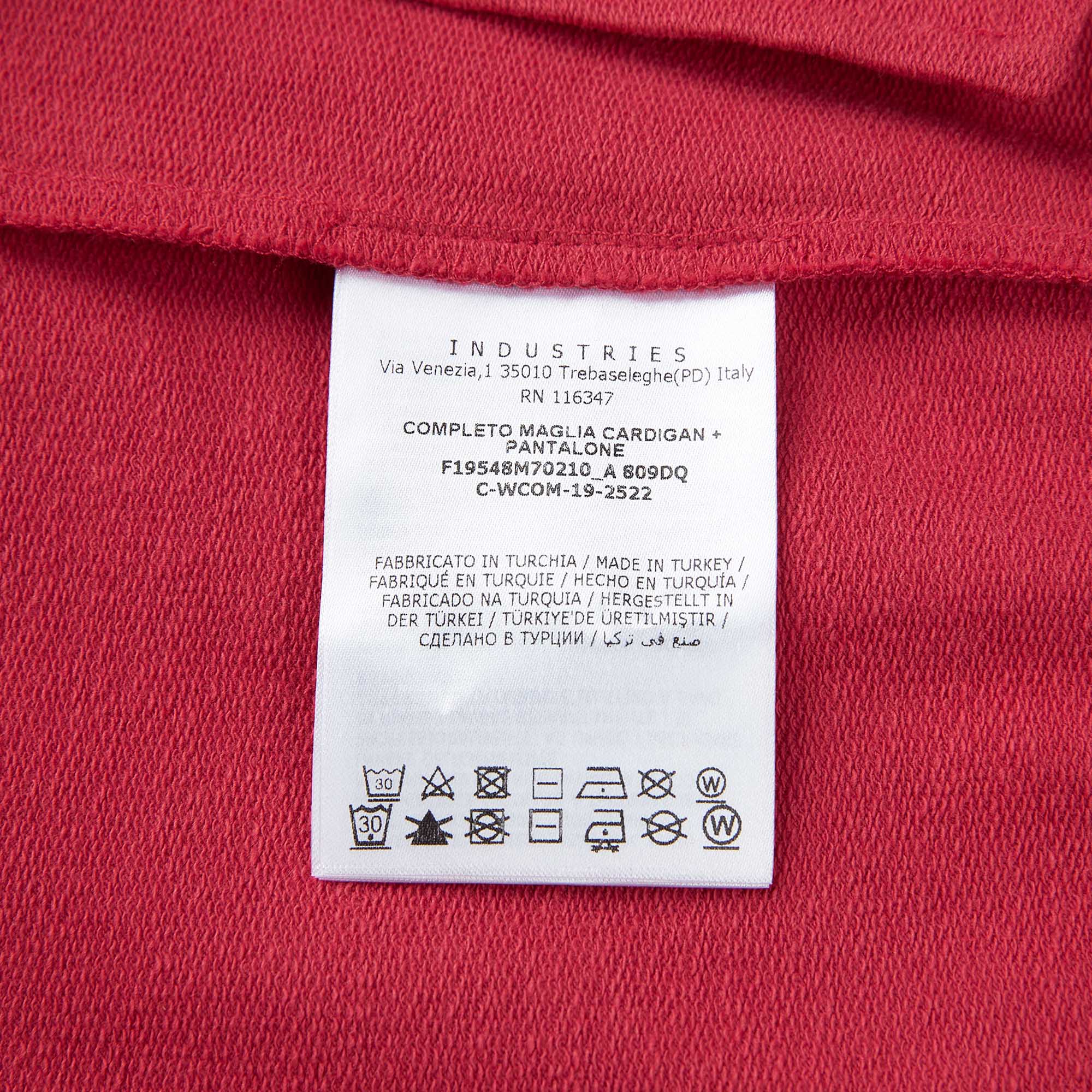Girls Red Cotton Tracksuit