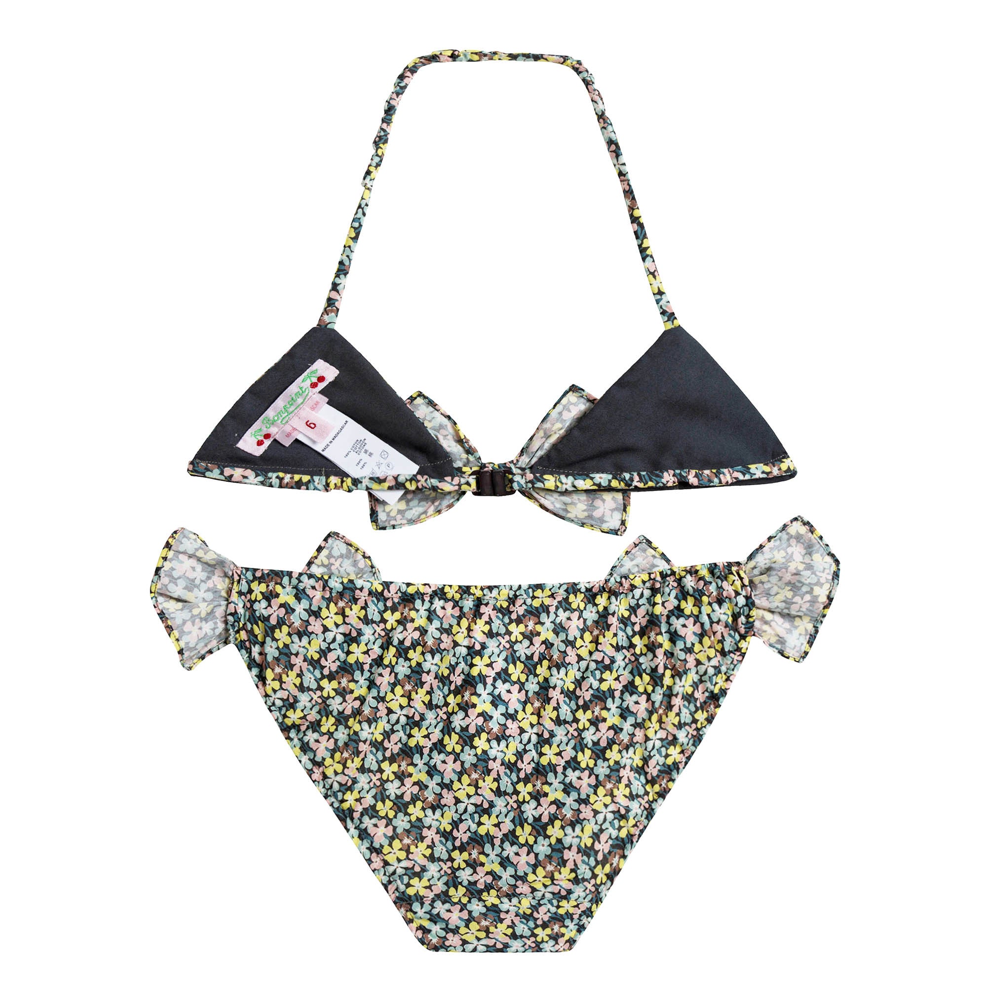 女大童碎花比基尼