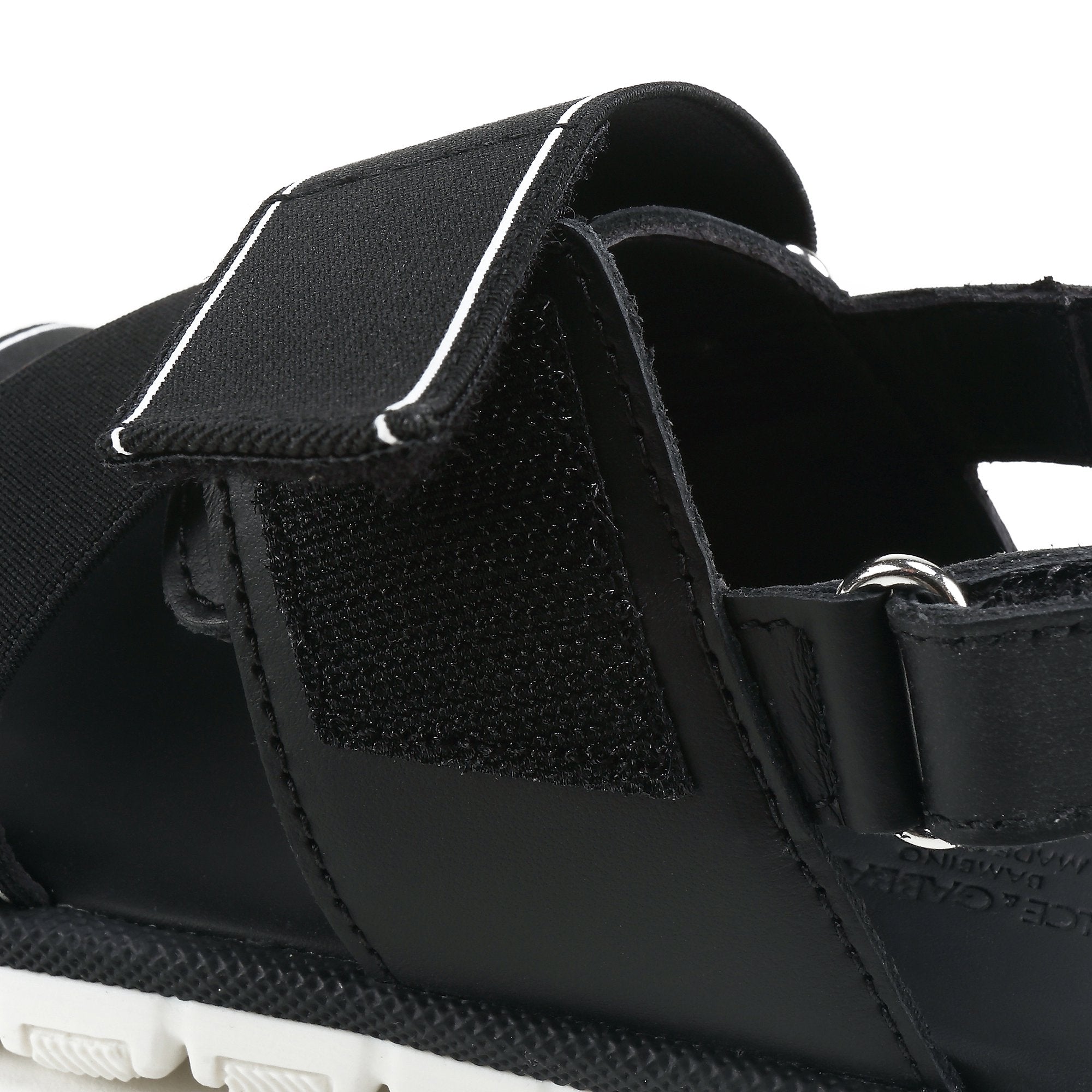 Girls & Boys Black Logo Sandals