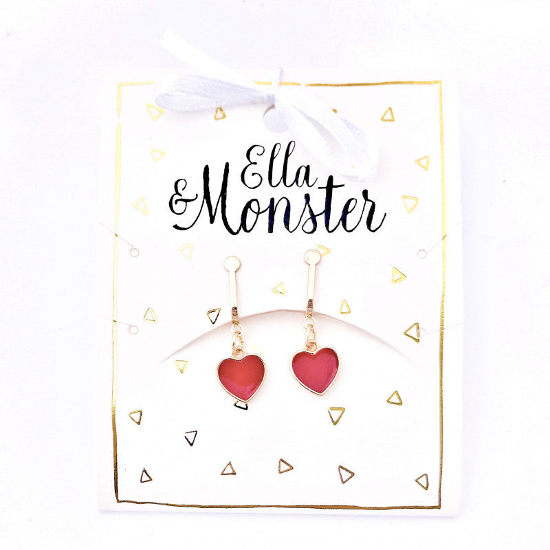 Red Heart Earring