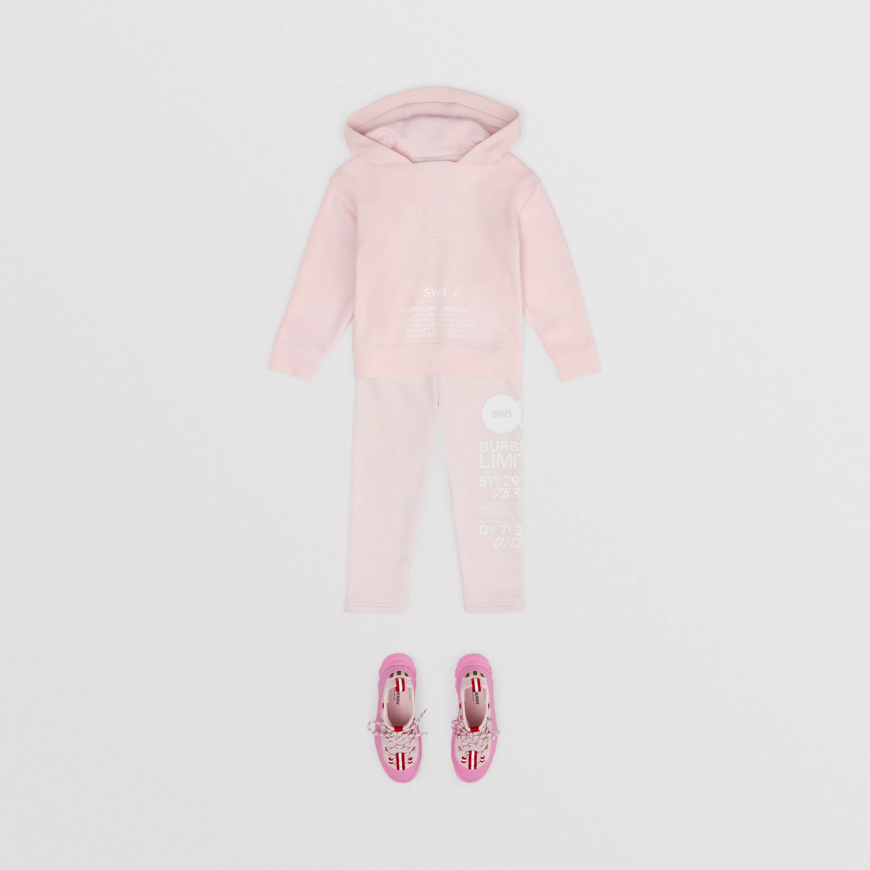 Girls Pink Hooded Cotton Sweatshirt