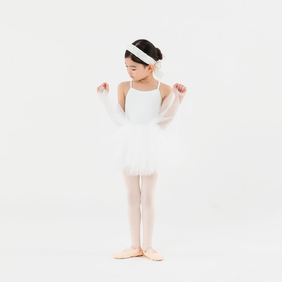 Girls White Ballet Skirt