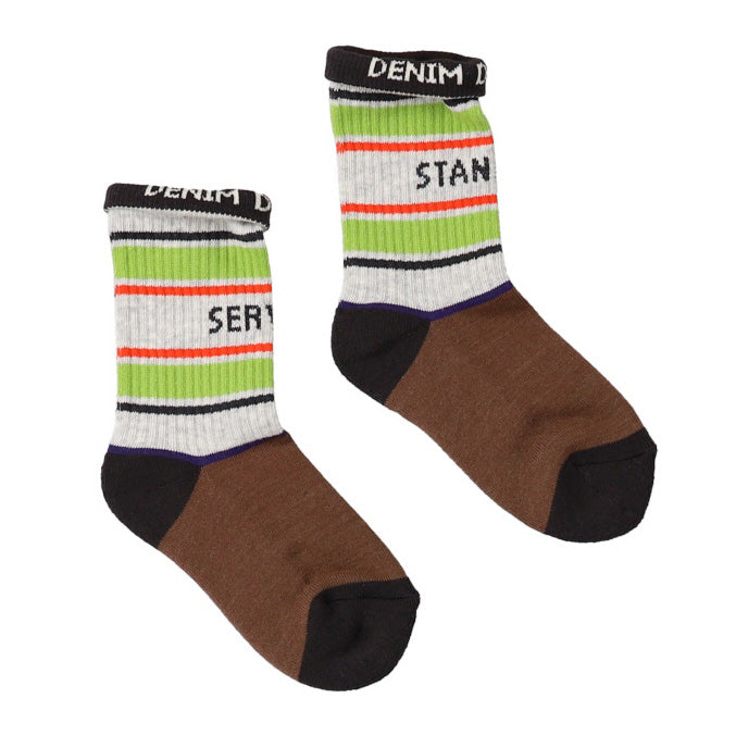 Boys Brown Stripes Socks