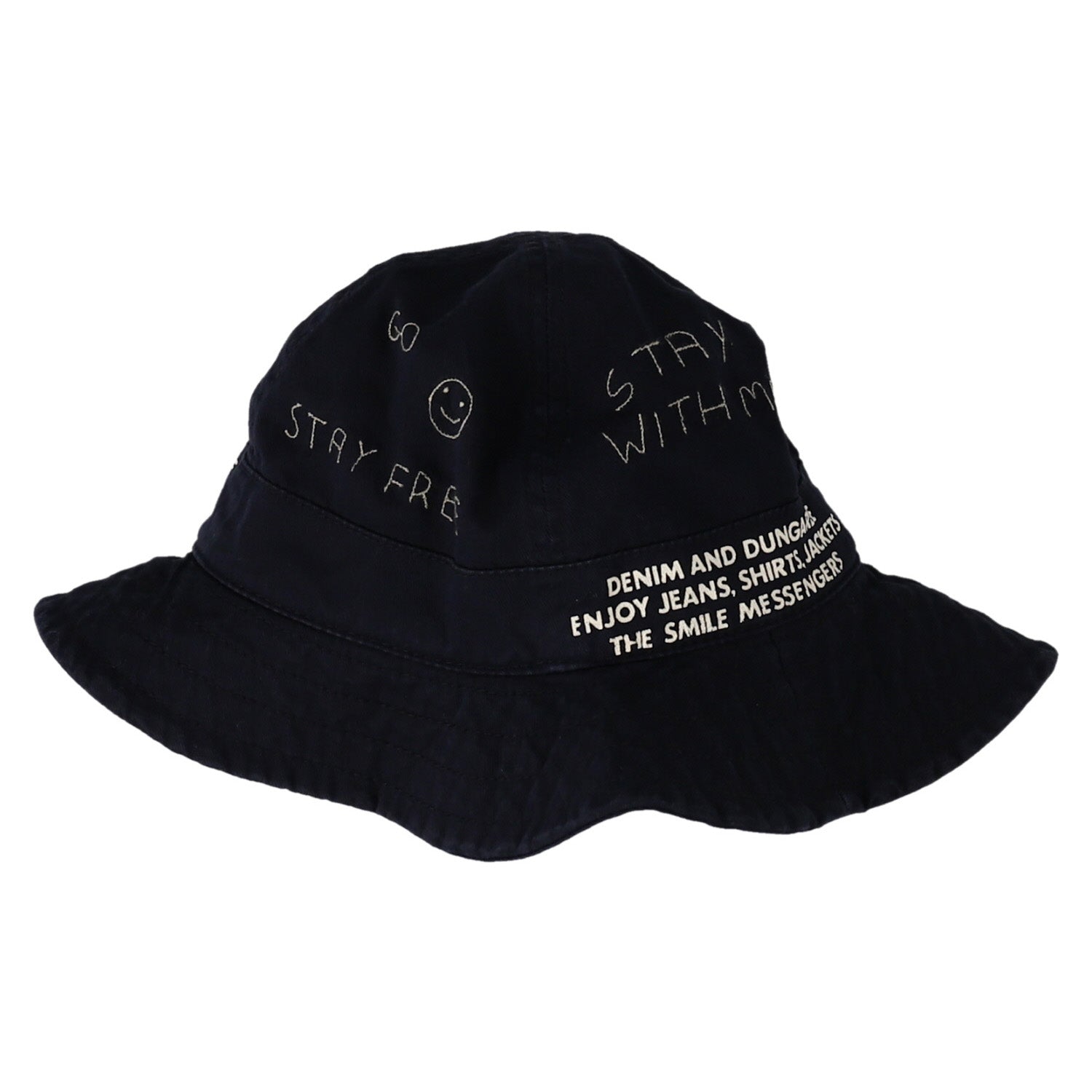 Boys & Girls Navy Embroidered Hat