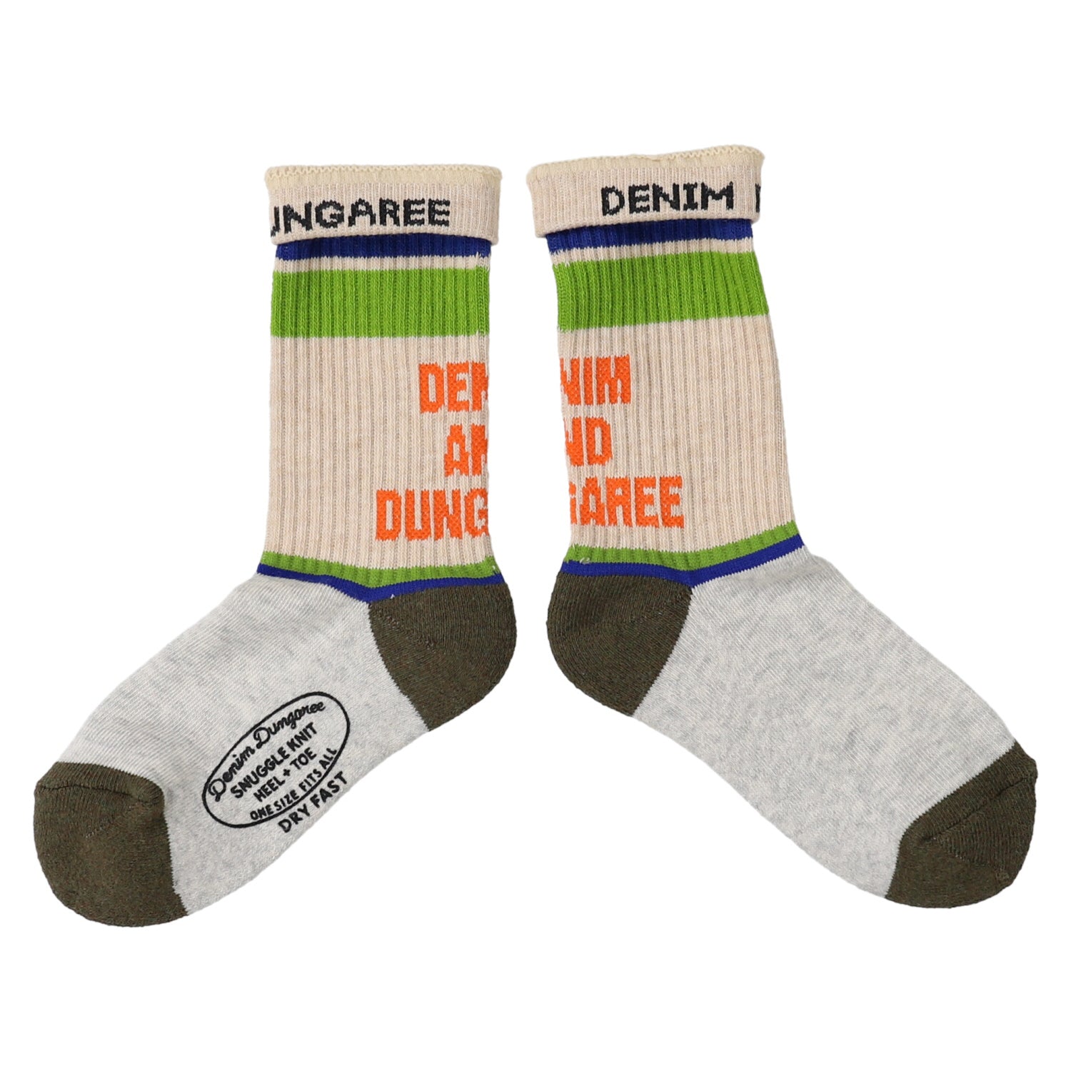 Boys & Girls Grey Logo Cotton Socks