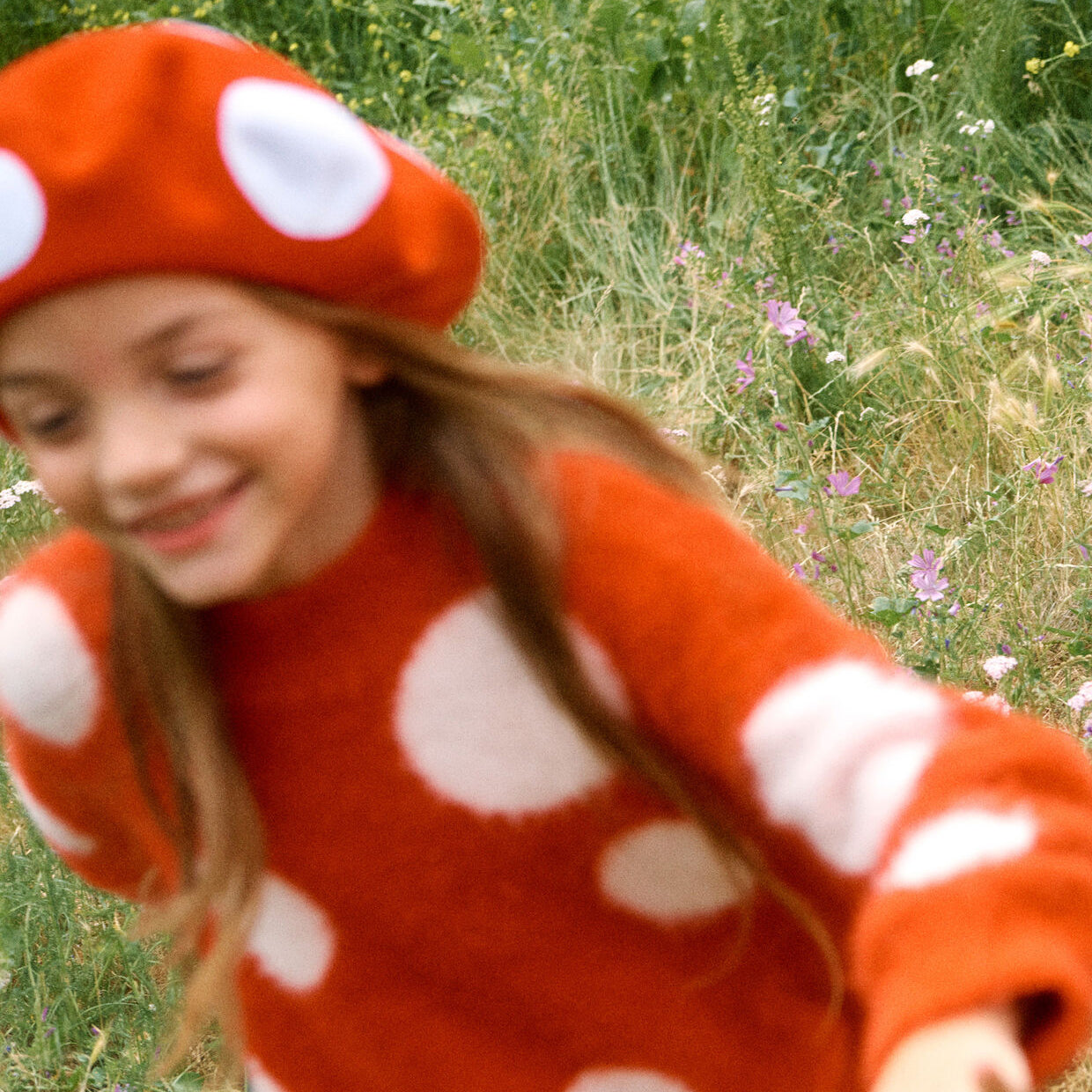 Girls Red Wool Berets