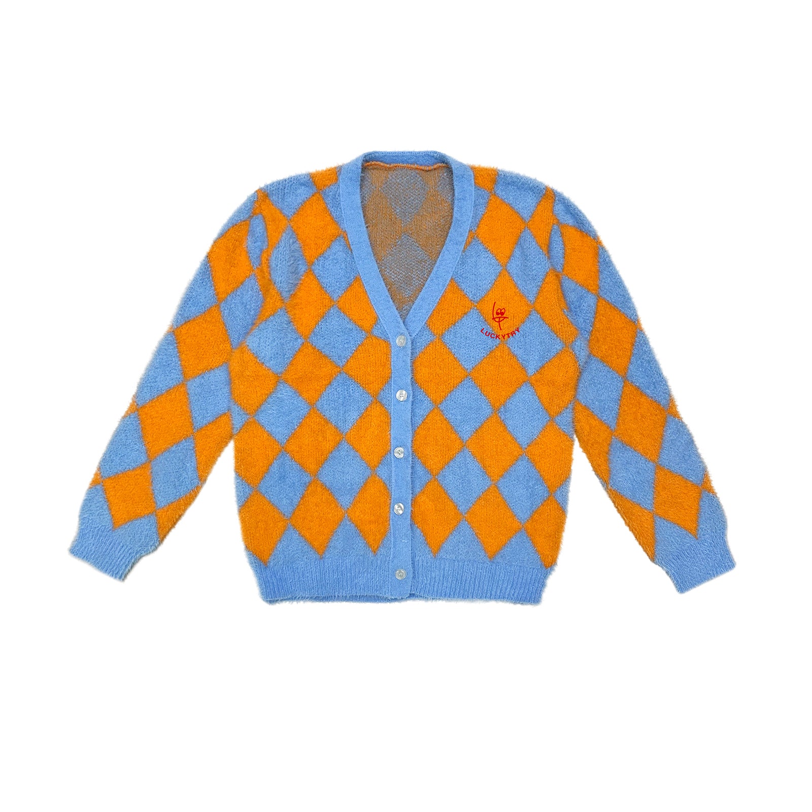 Boys & Girls Orange Check Cardigan