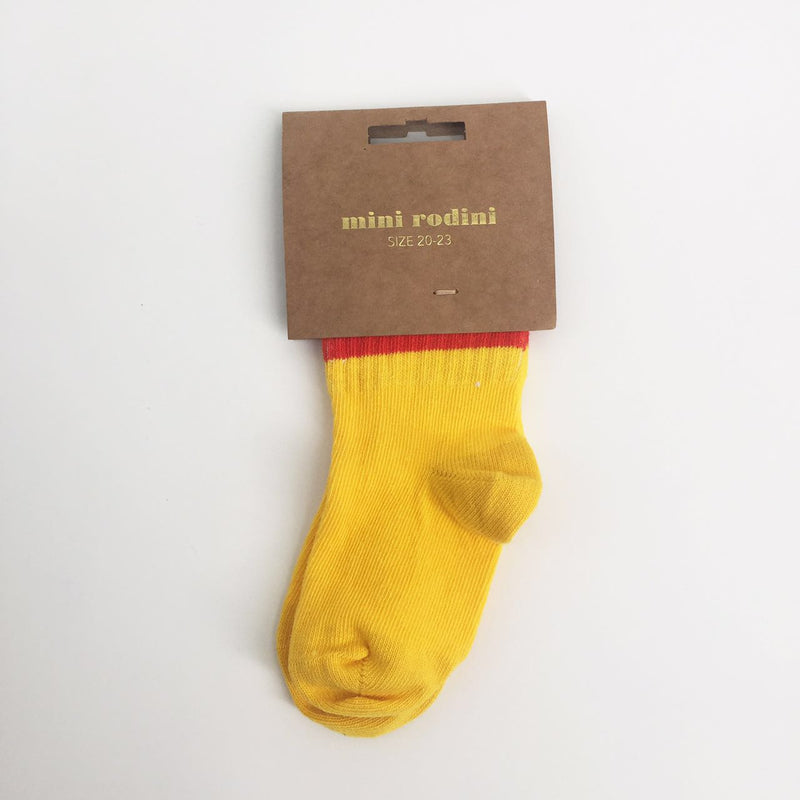 Baby Yellow Cotton Knitted Socks - CÉMAROSE | Children's Fashion Store