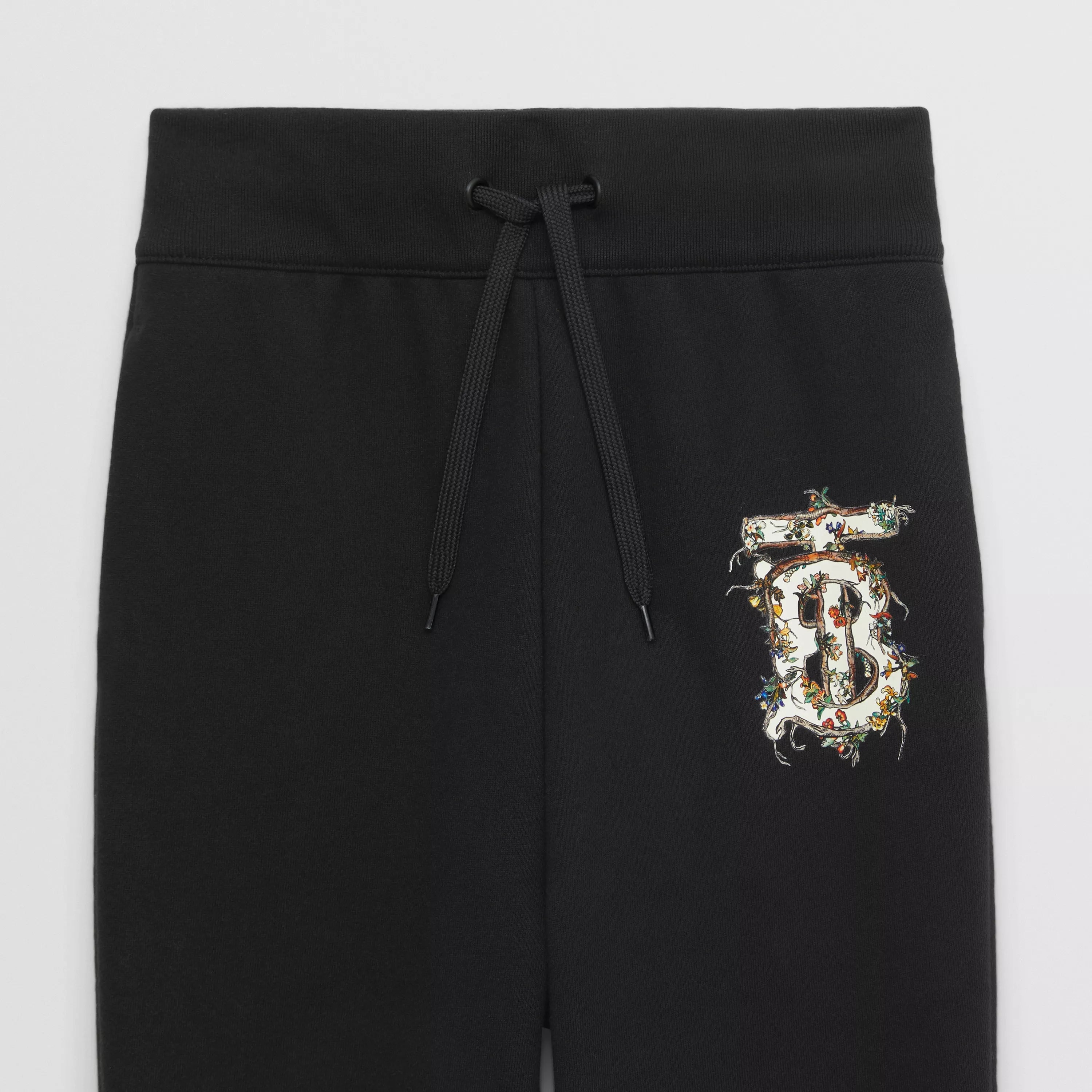 Boys & Girls Black Logo Cotton Trousers