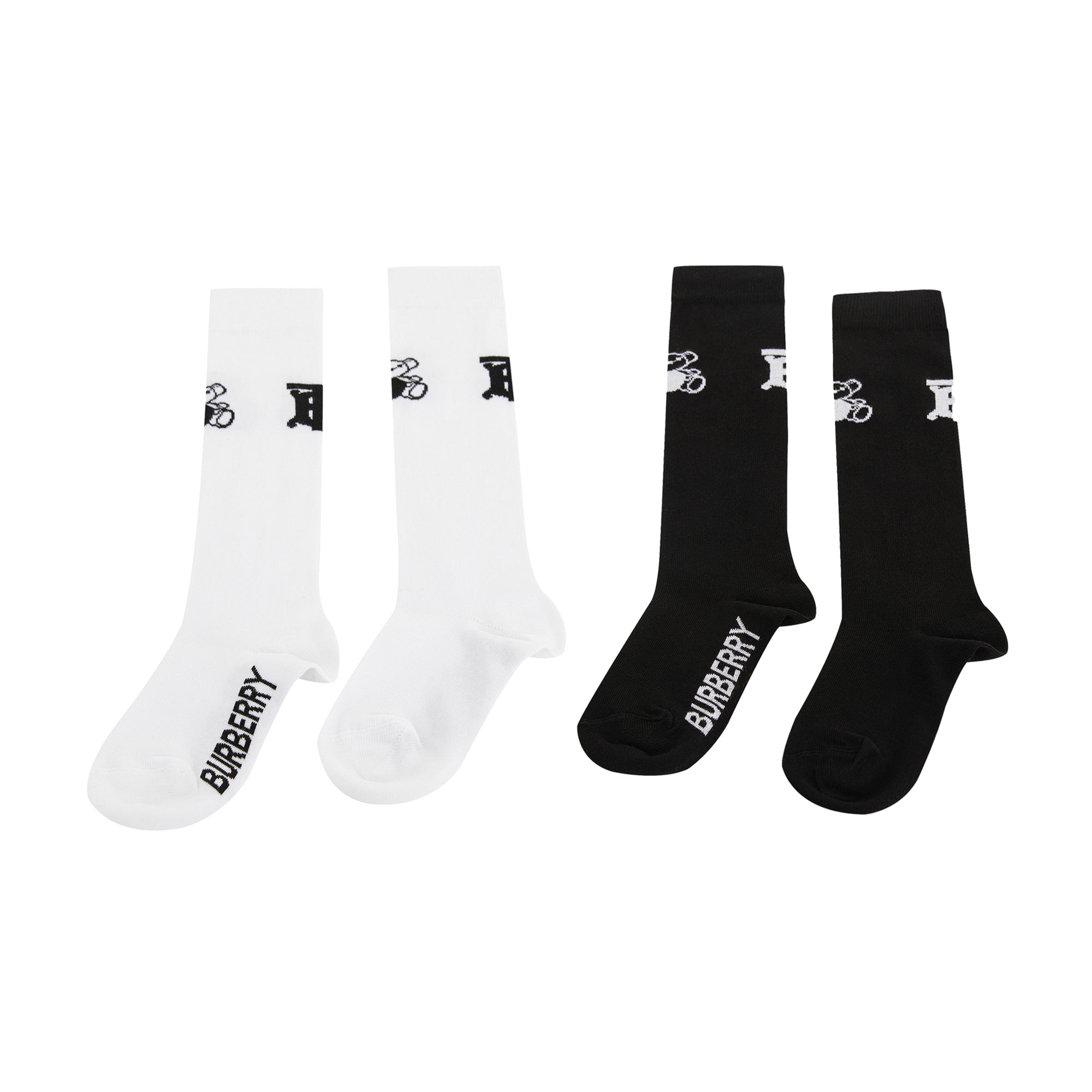 Boys & Girls Black Cotton Socks(2 Pack)