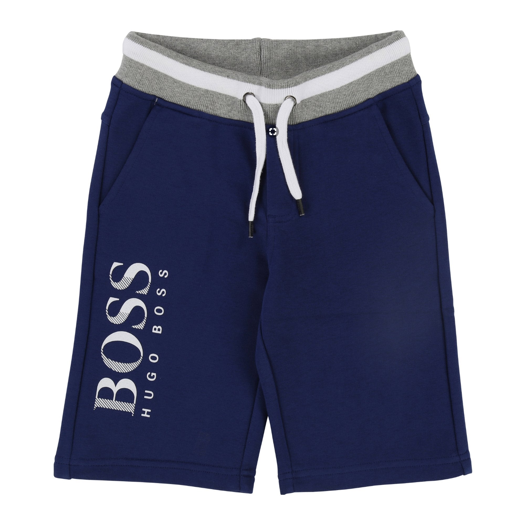 Boys Blue Logo Printed Shorts