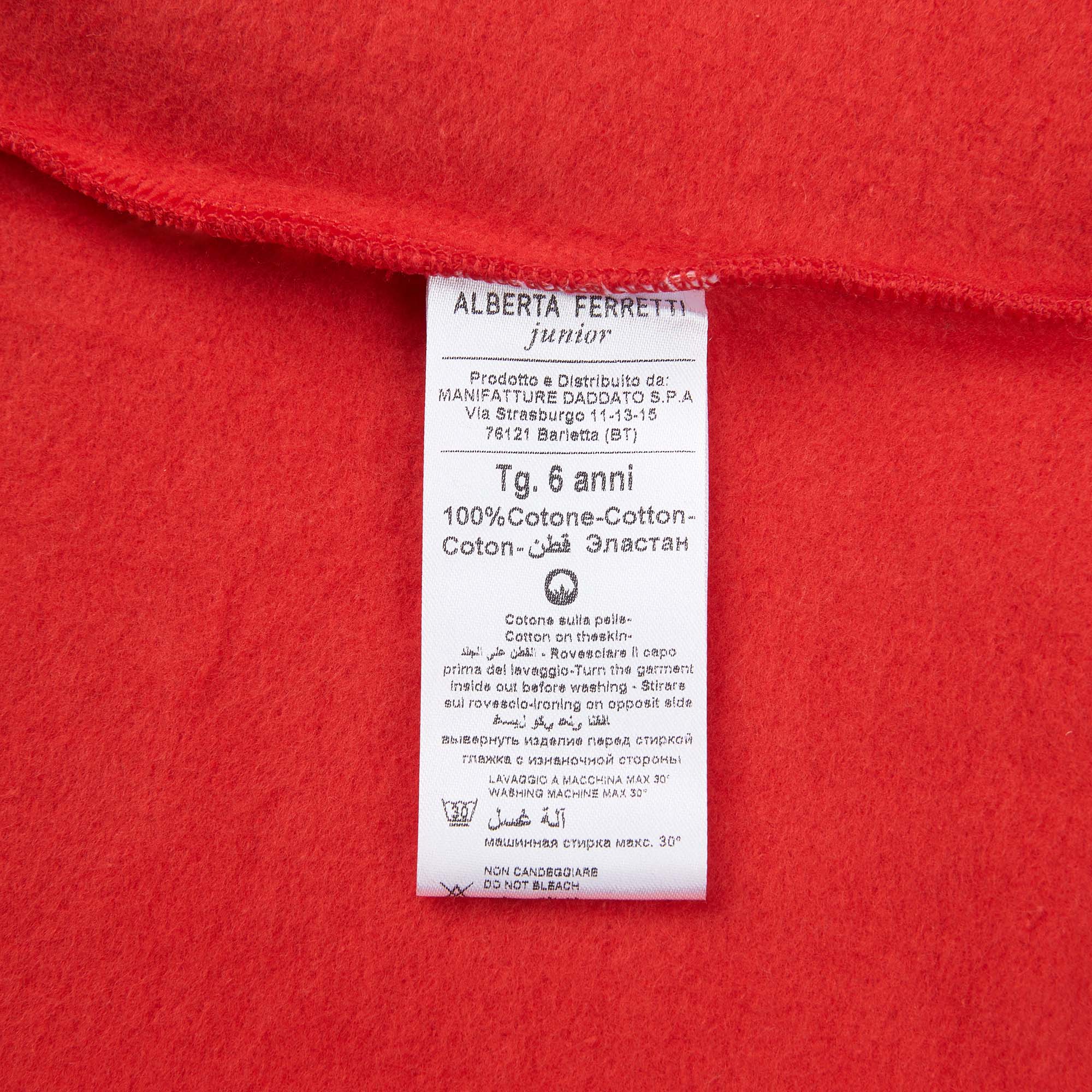 Girls Red Cotton Sweatshirt