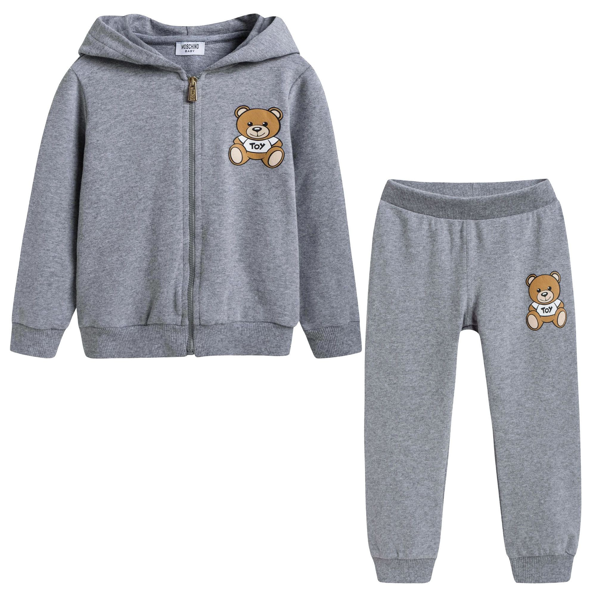 Baby Grey Cotton Toy Tracksuit