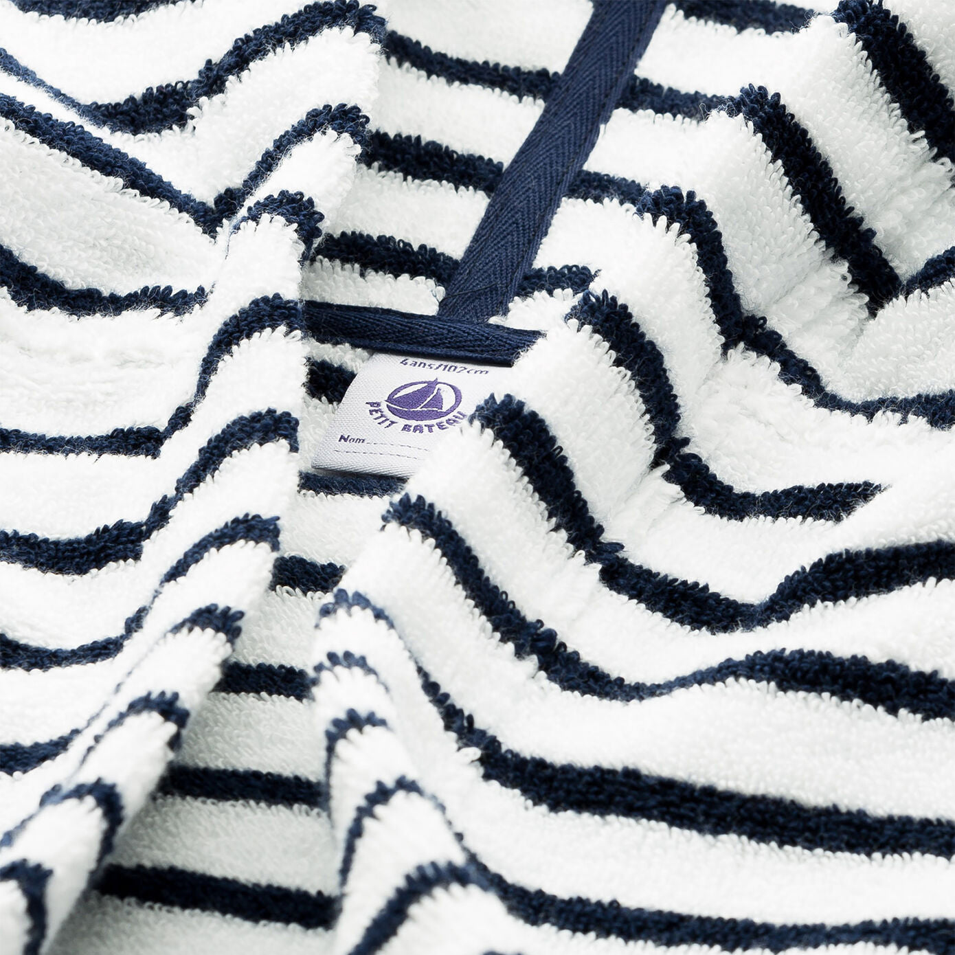 Boys Navy Stripes Bathrobe