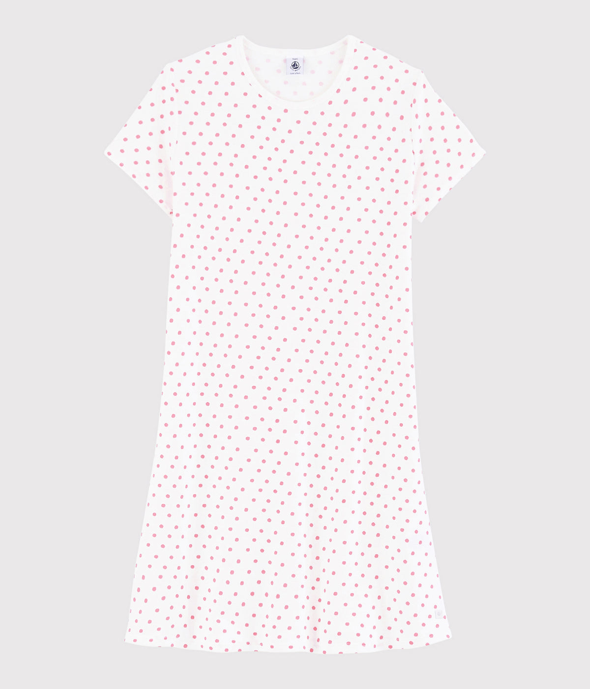 Robe de Nuit Fille à Pois Blancs