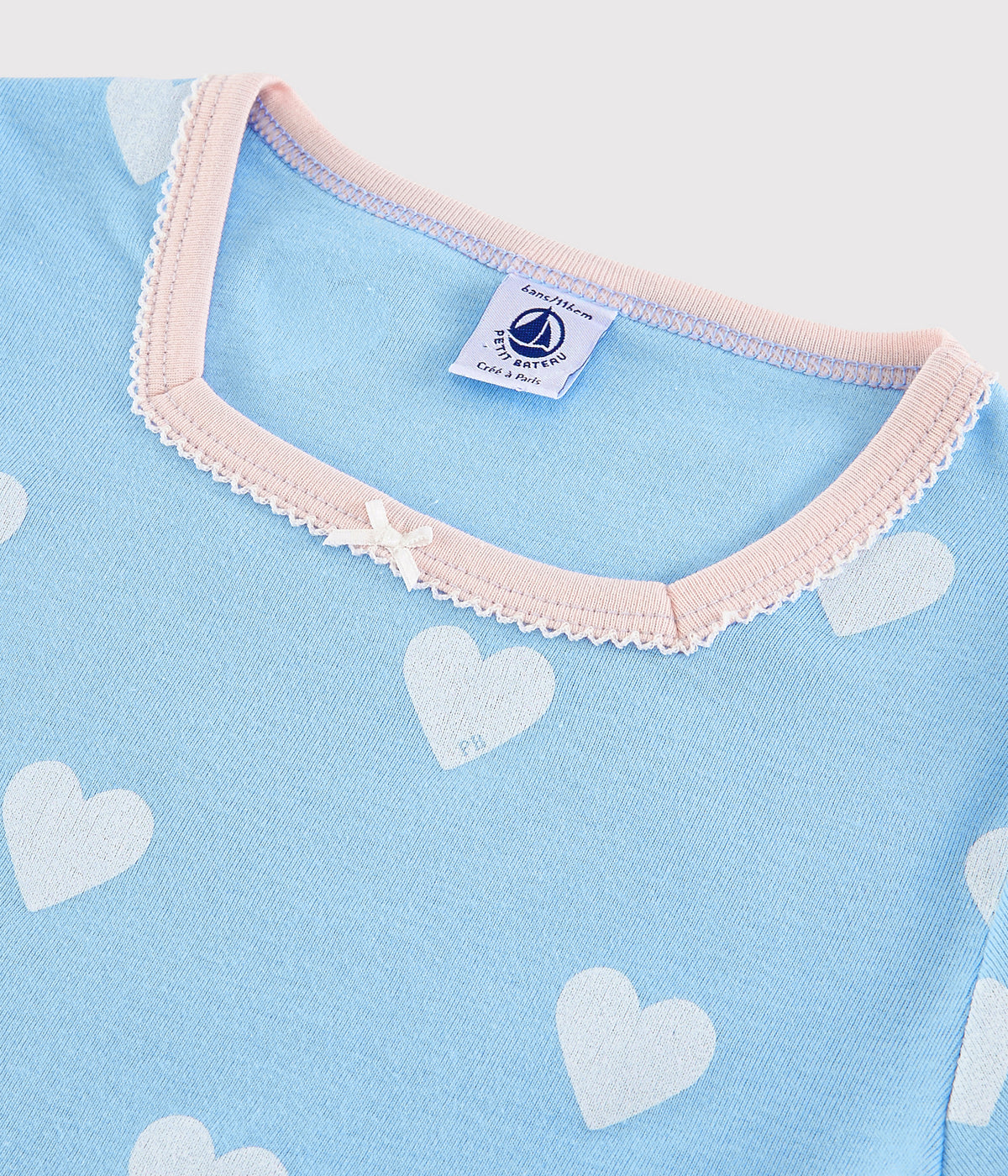 Girls Blue Heart Cotton Nightwear