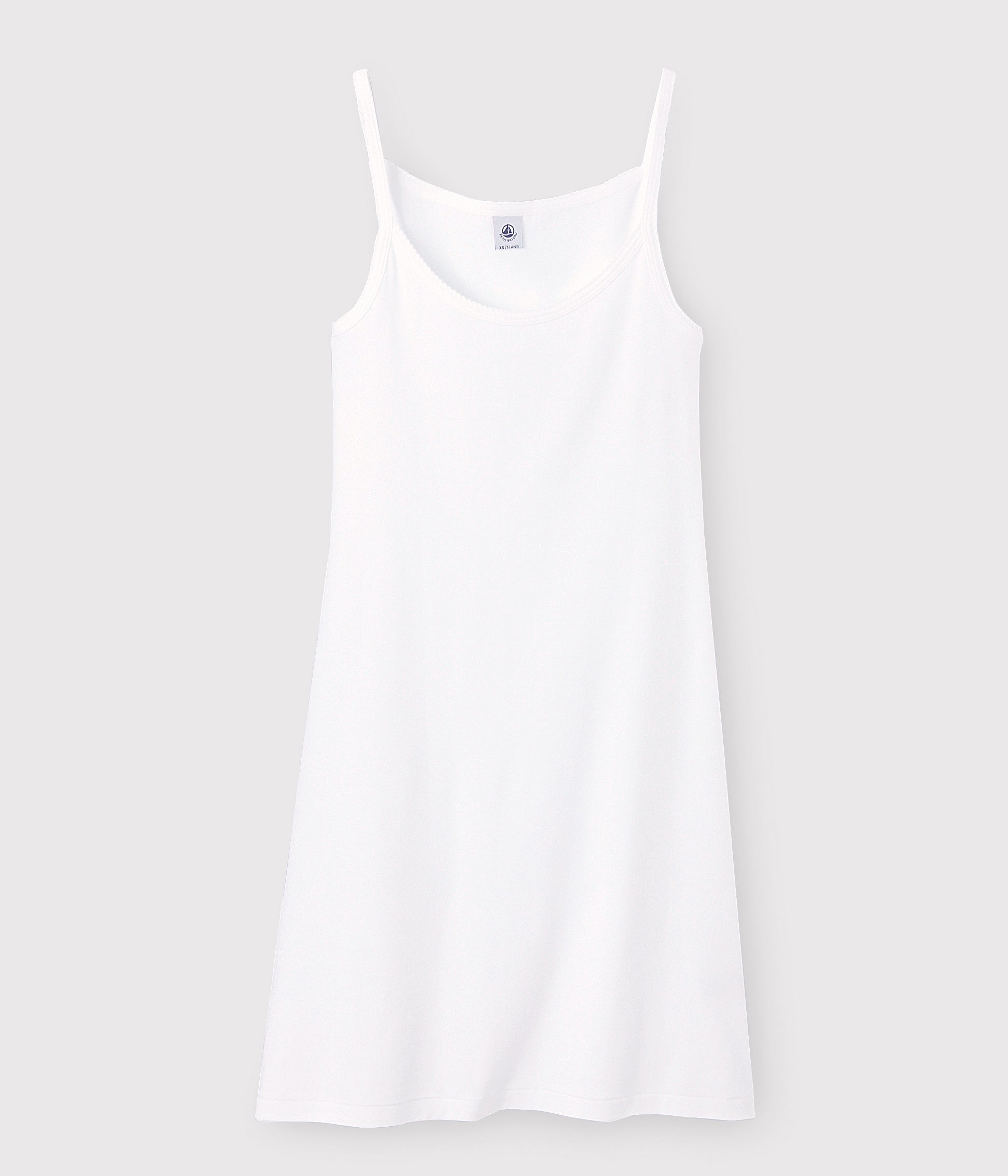 Girls White Cotton Dress