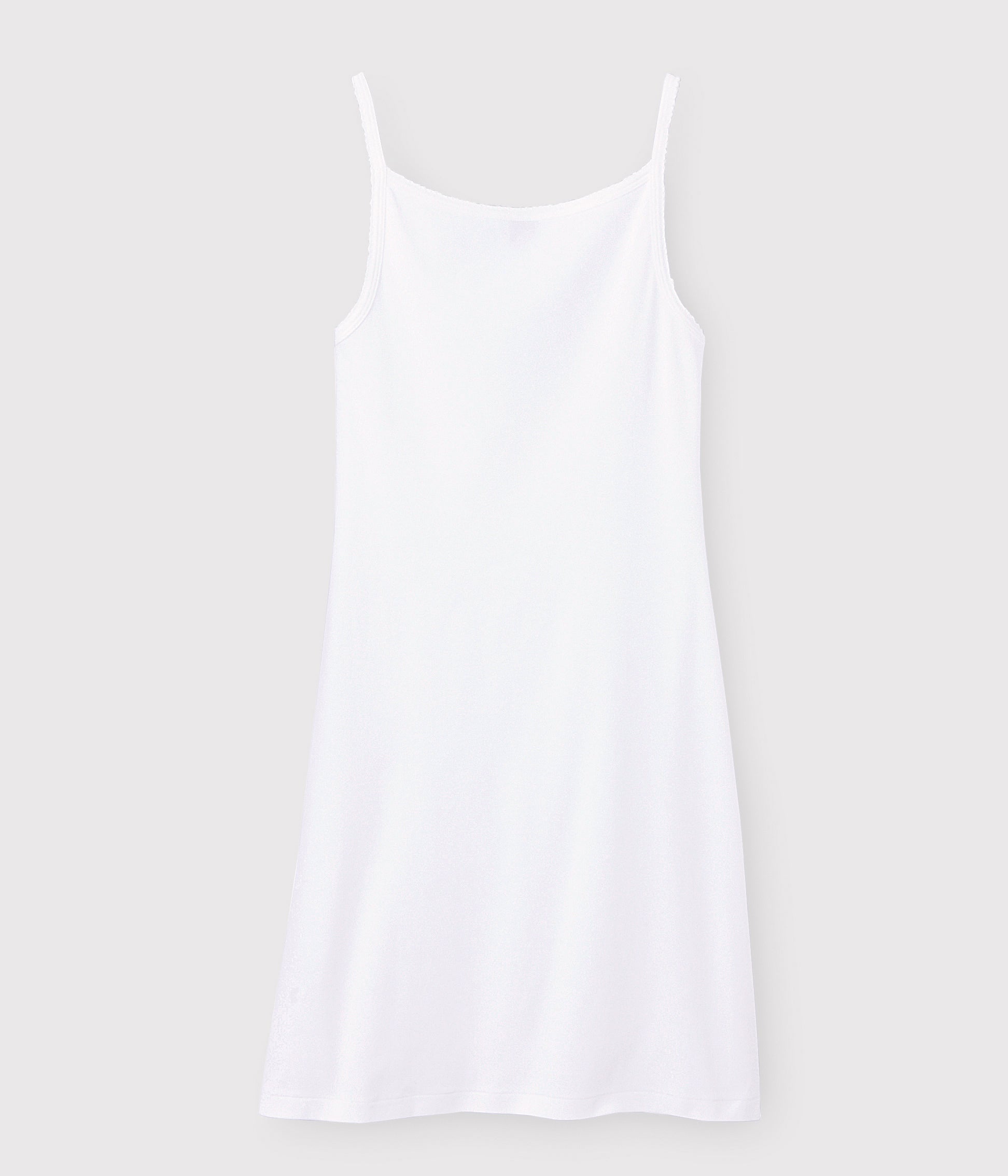 Girls White Cotton Dress