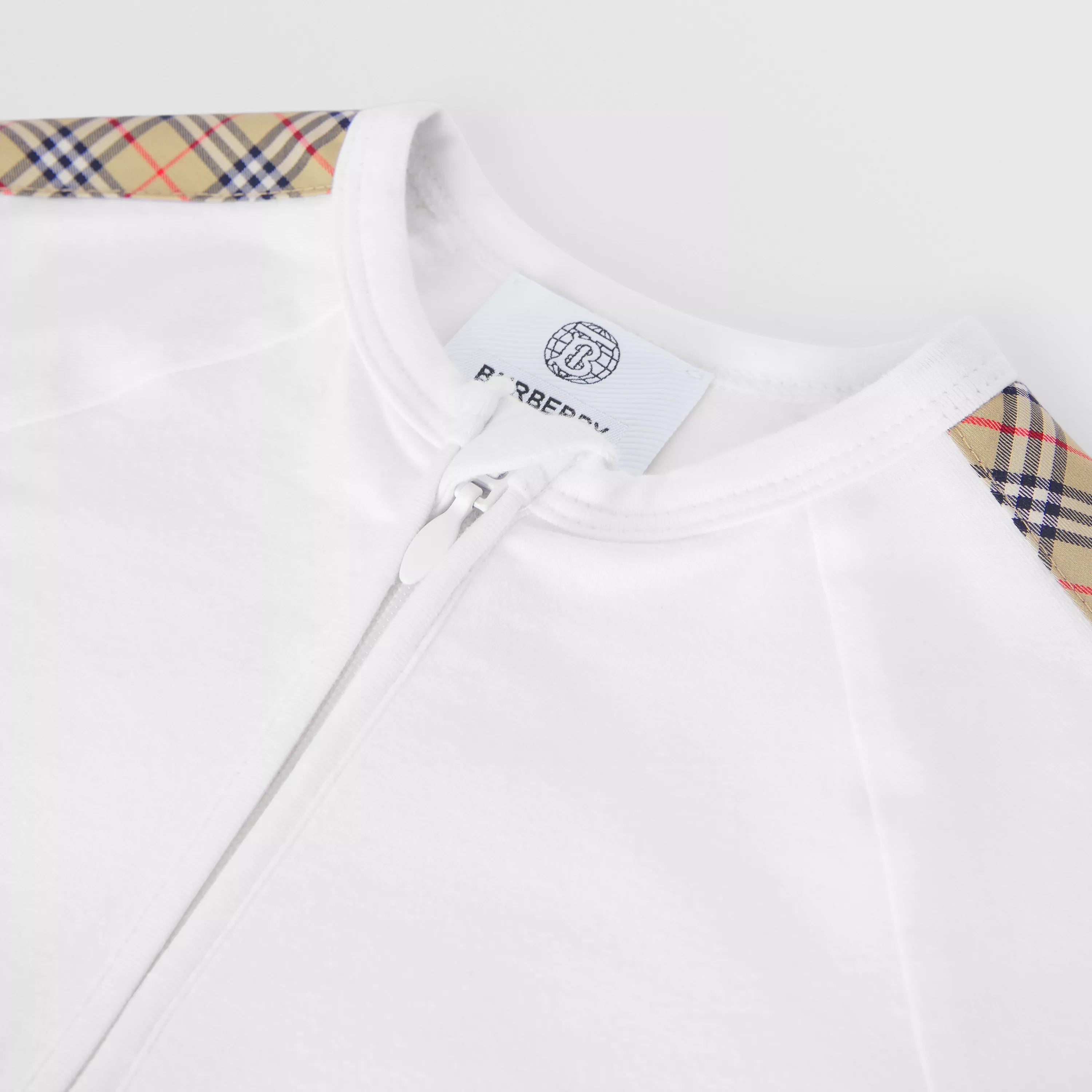 Baby Boys & Girls White Cotton Babysuit Set