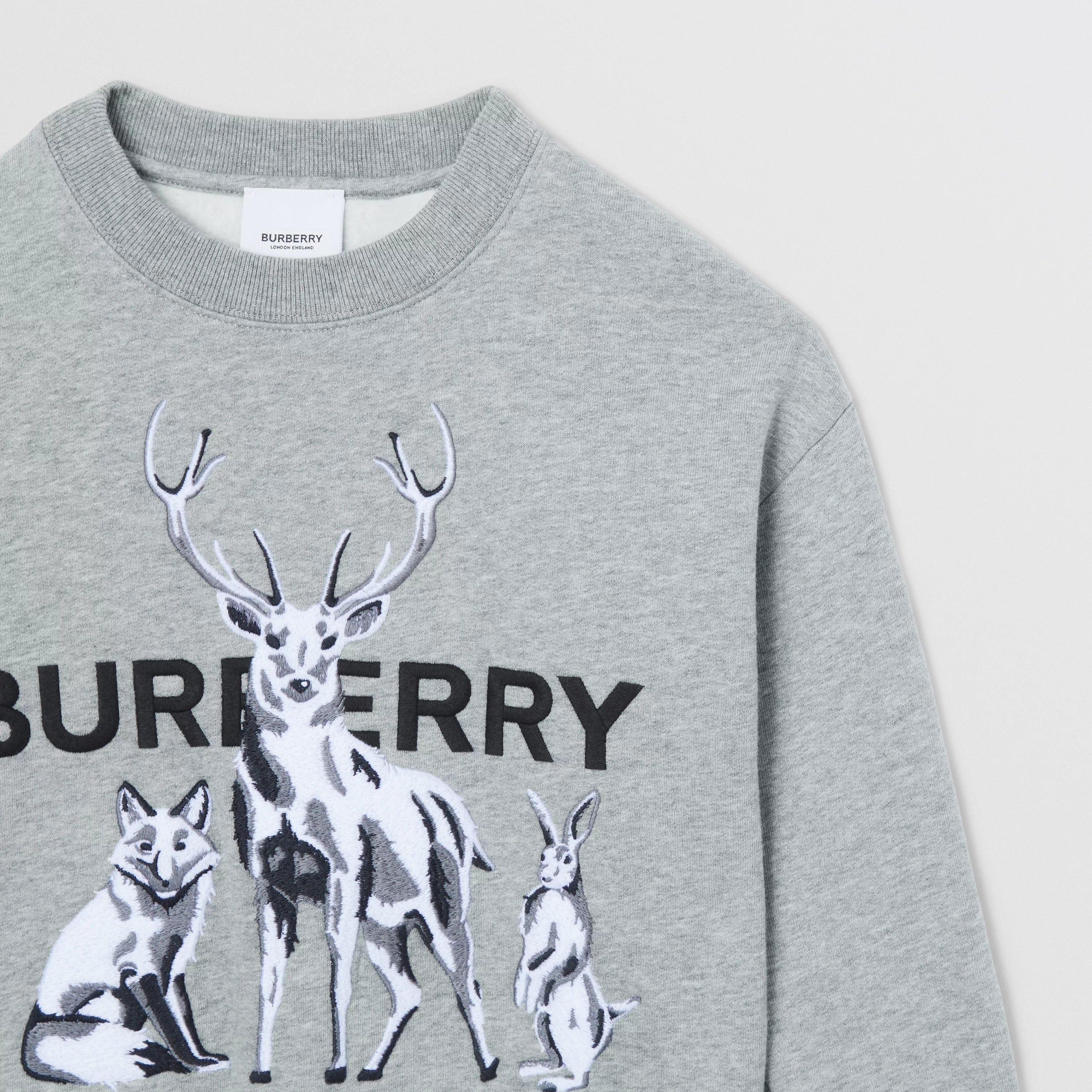 Boys Grey Printed Cotton Sweatshirt