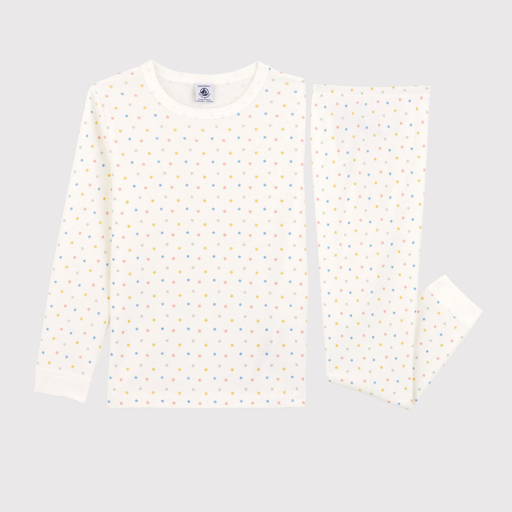 Girls White Printed Nightwear Set