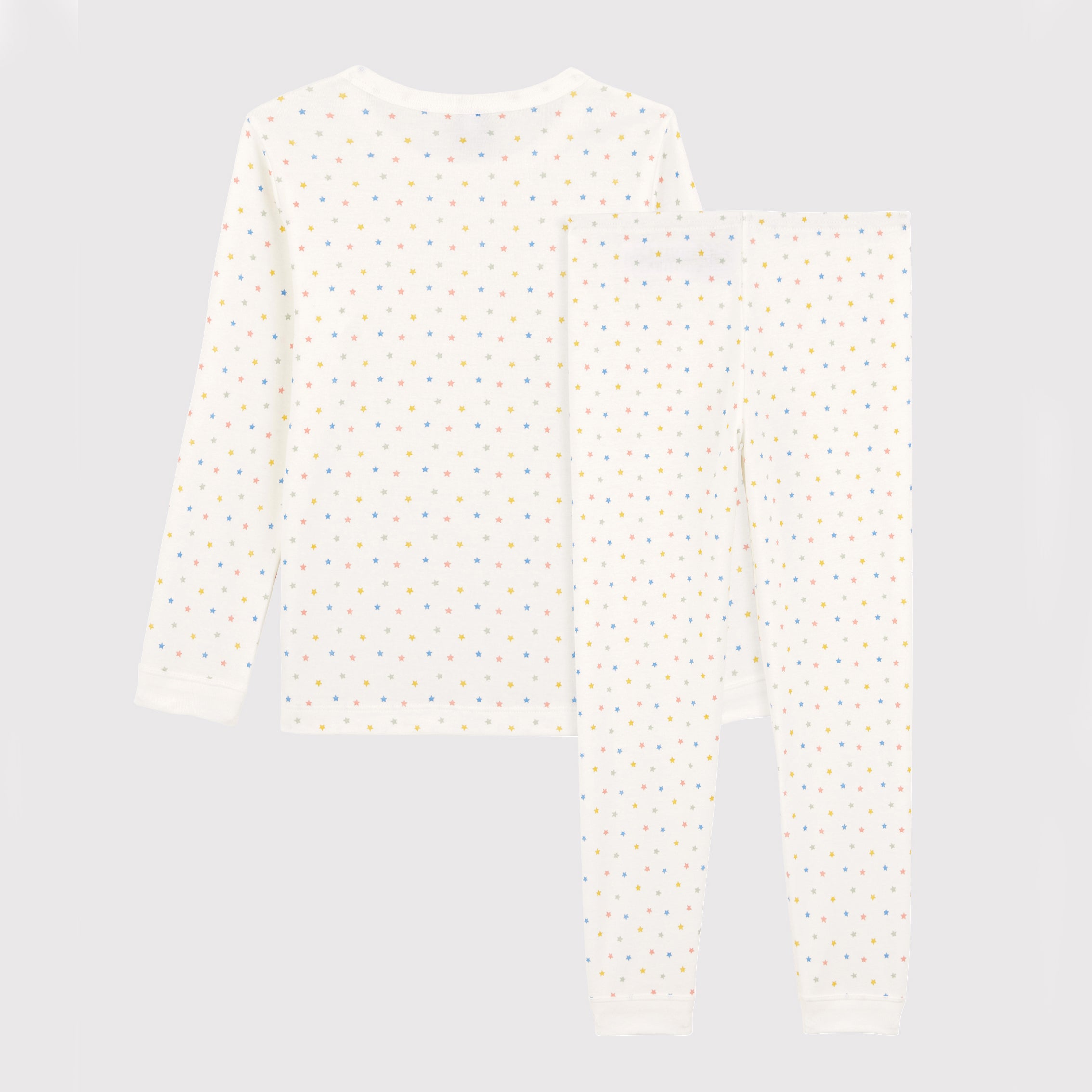 Girls White Printed Nightwear Set