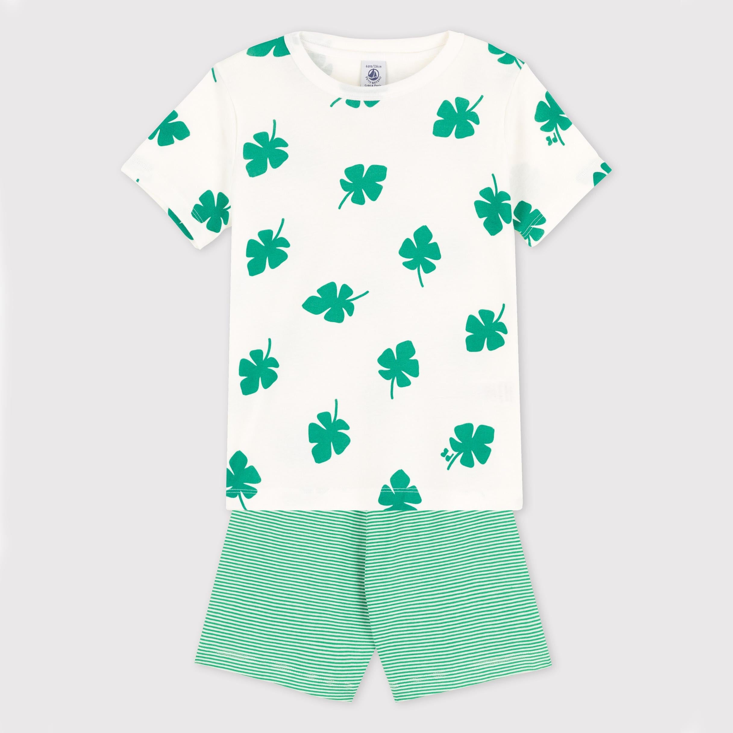 Boy & Girls White Cotton T-Shirts Set
