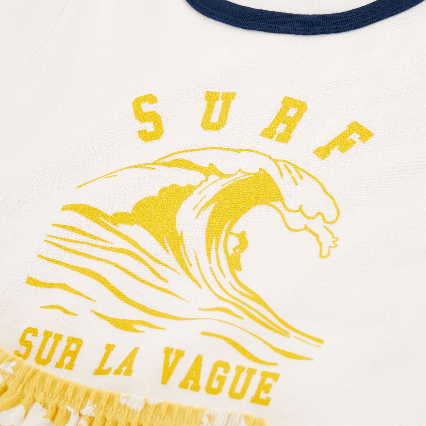 Boys White Printed Cotton T-Shirt