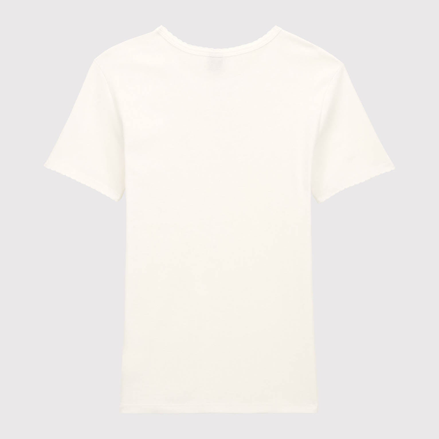 Girls White Cotton T-Shirt