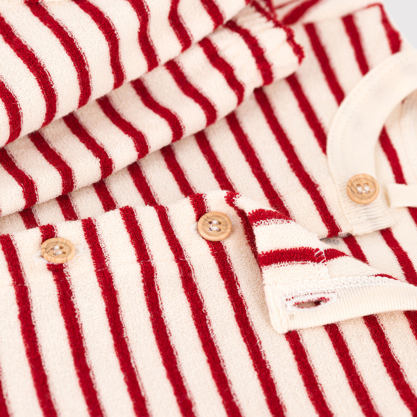 Baby Boys & Girls Red Stripes Cotton Set