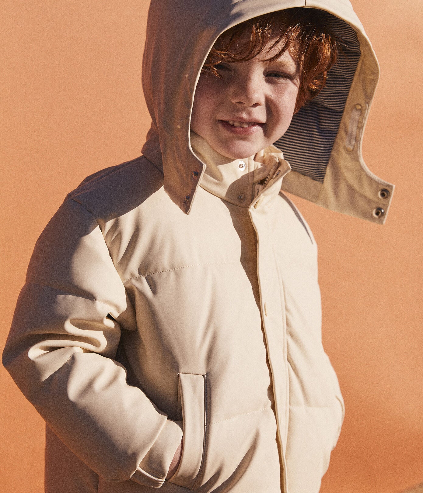 Boys & Girls White Padded Jacket