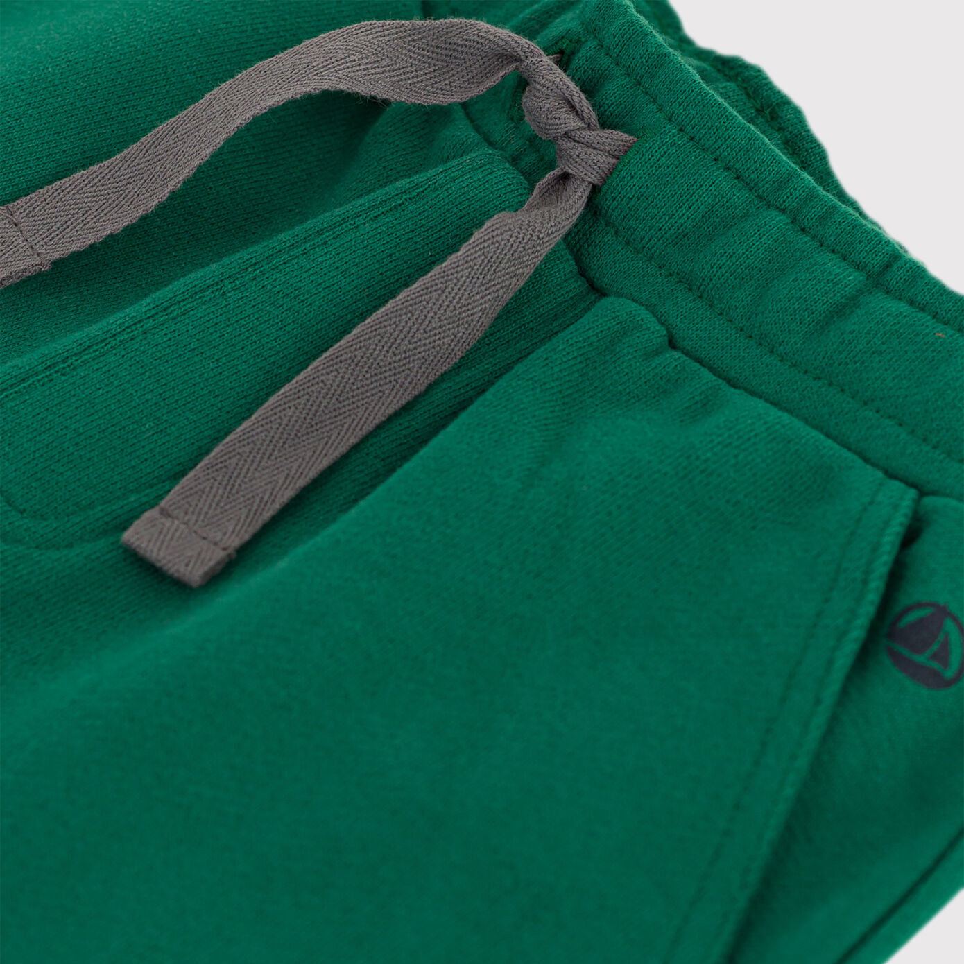 Boys Green Logo Cotton Trousers