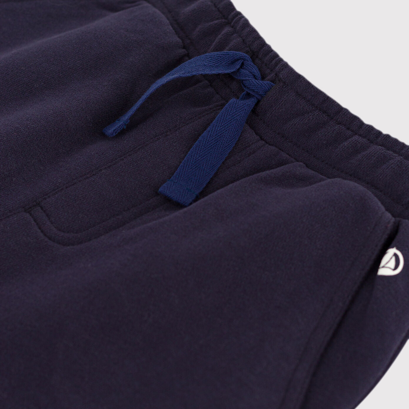 Boys & Girls Navy Logo Cotton Trousers
