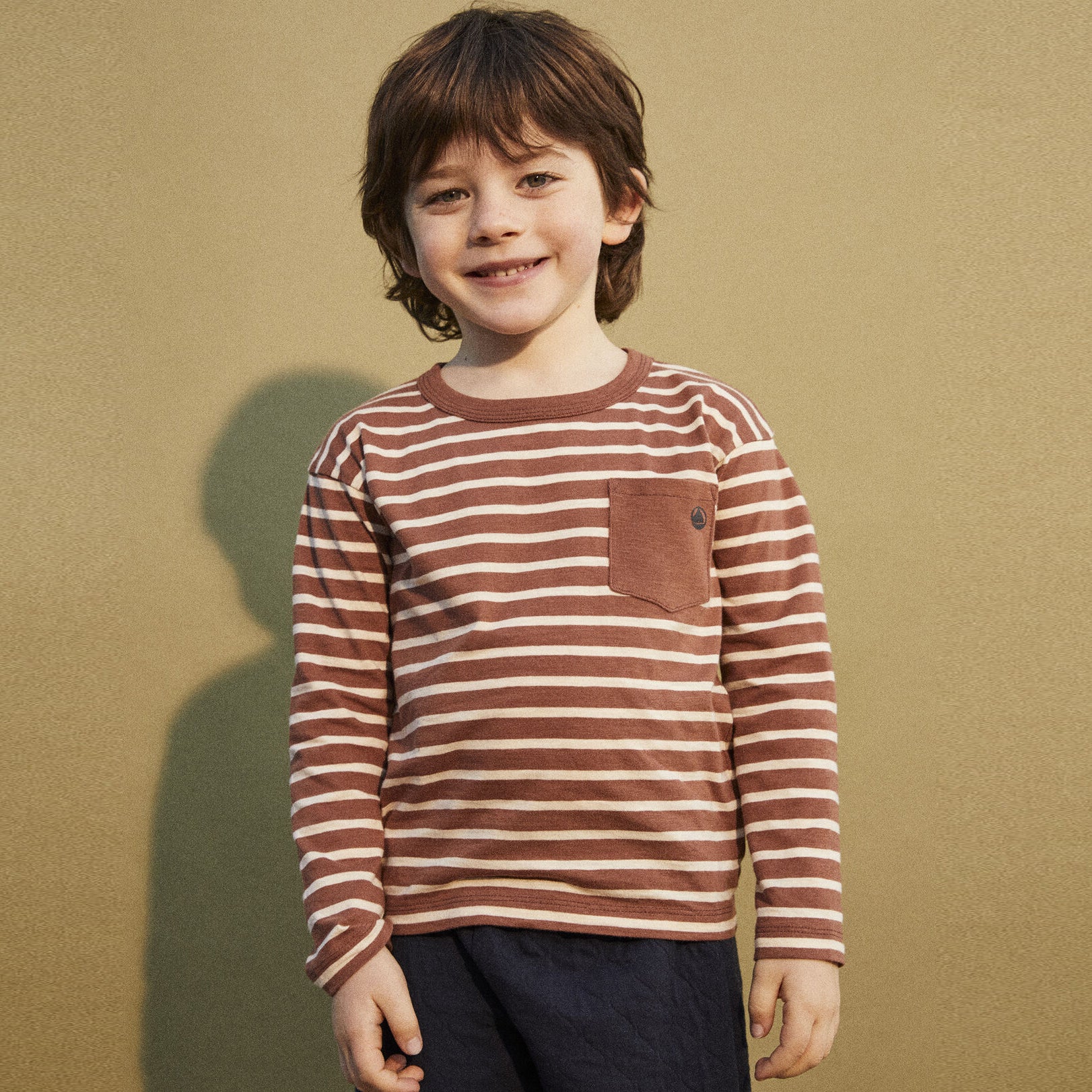 Boys Red Stripes Cotton T-Shirt